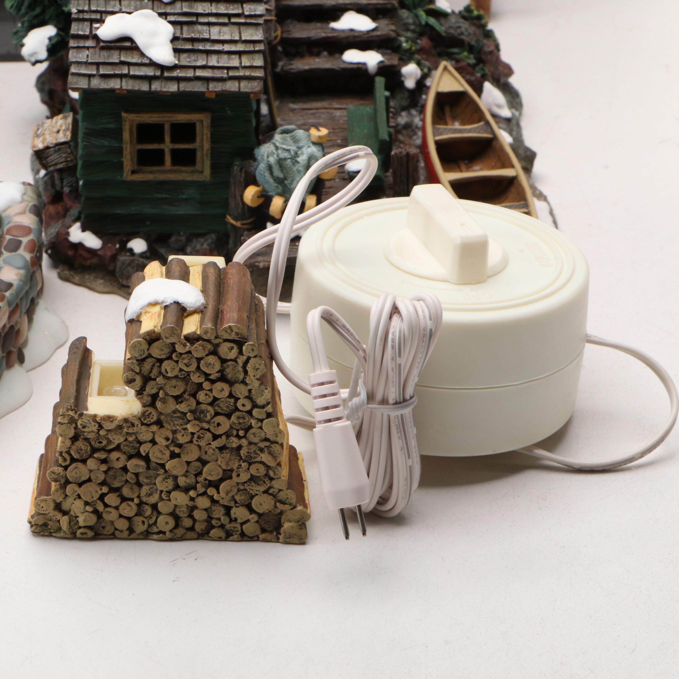 Department 56 "The Dockhouse" with Other Houses and Village Accessories