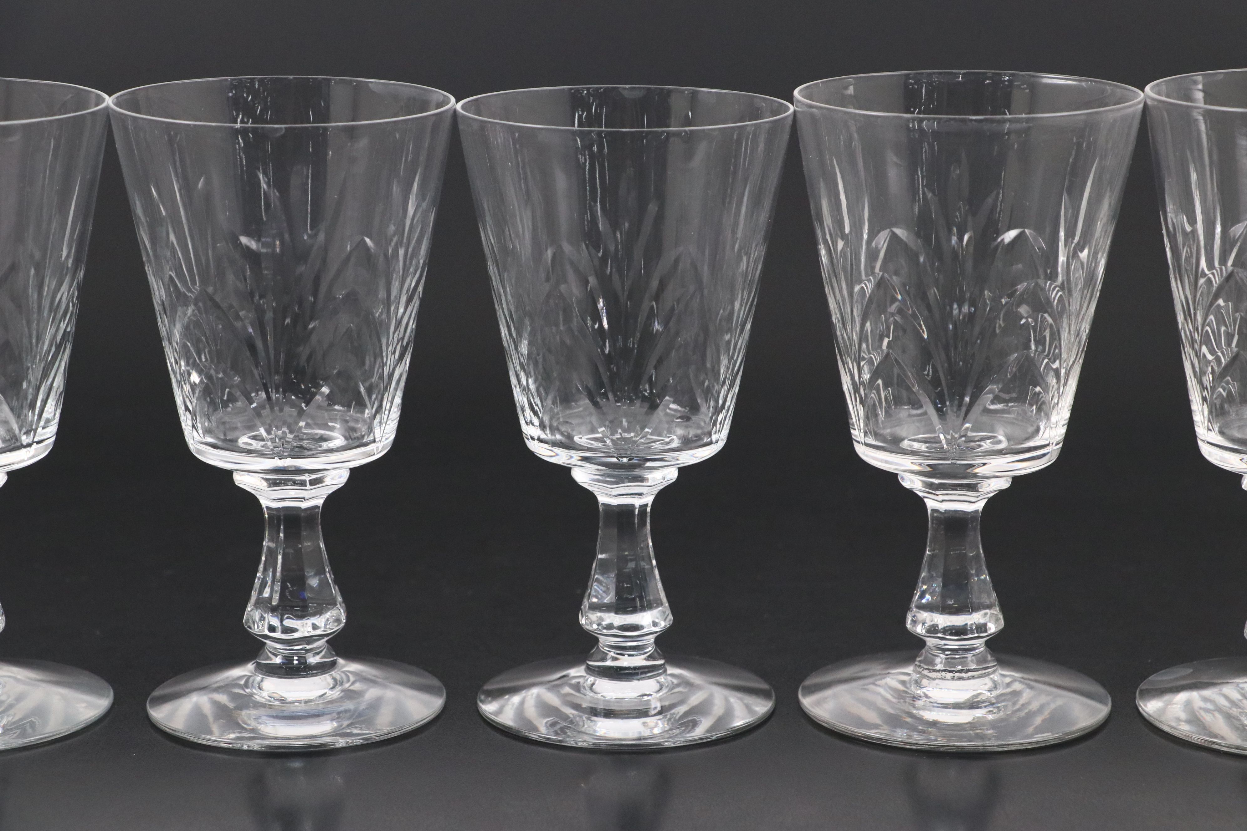 Georgian Style Crystal Wine Glasses