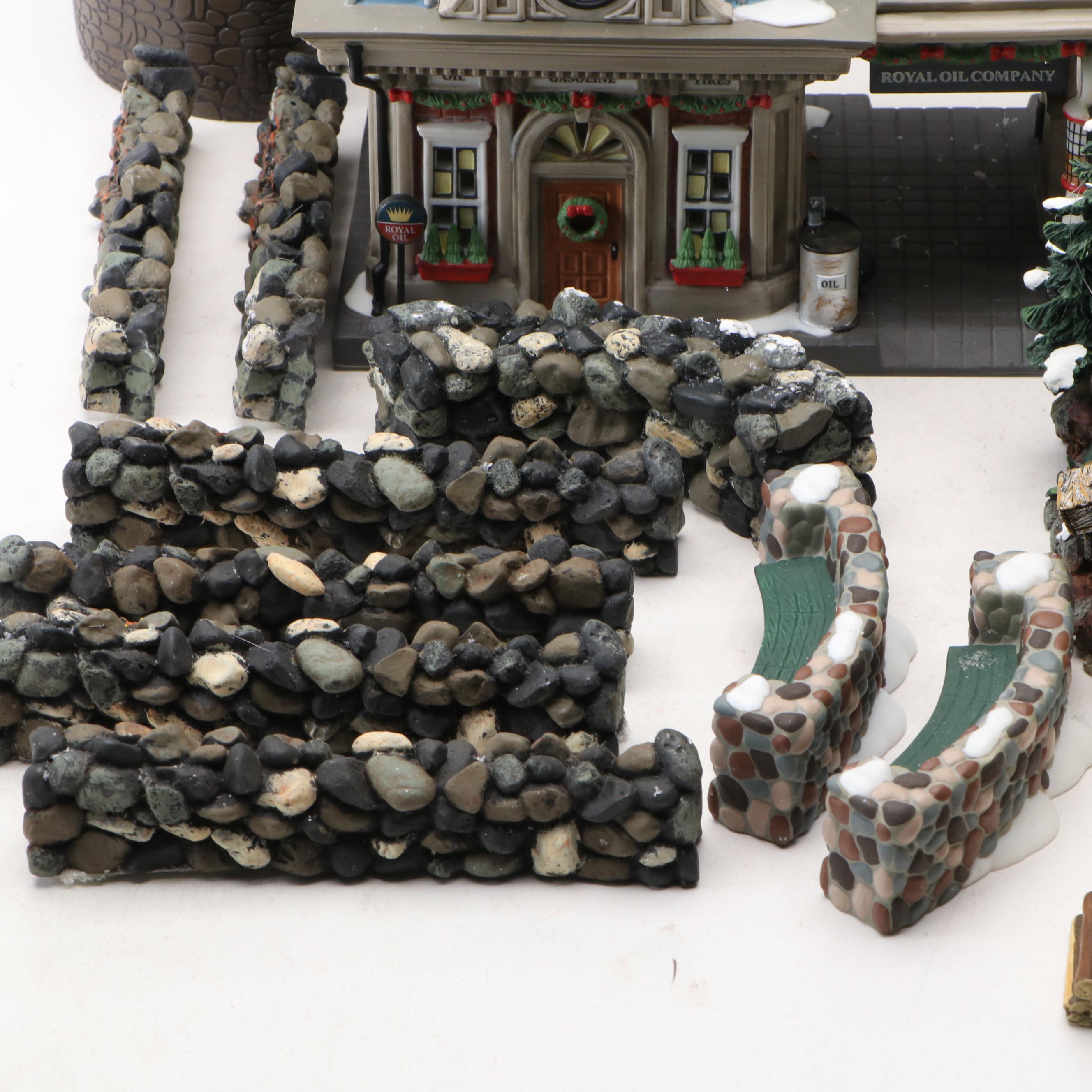 Department 56 "The Dockhouse" with Other Houses and Village Accessories