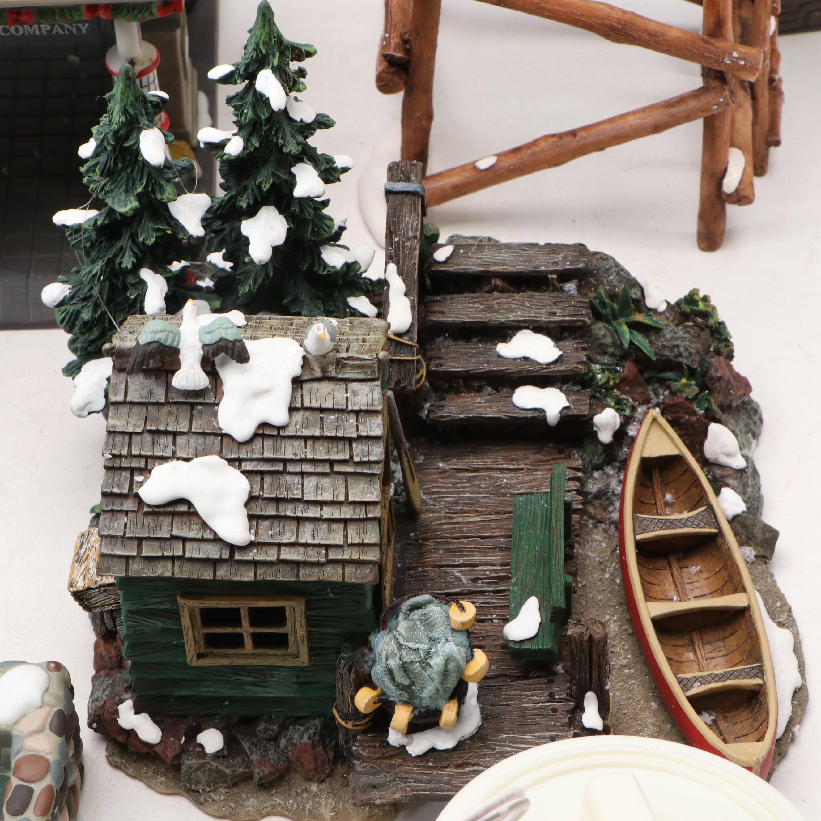 Department 56 "The Dockhouse" with Other Houses and Village Accessories