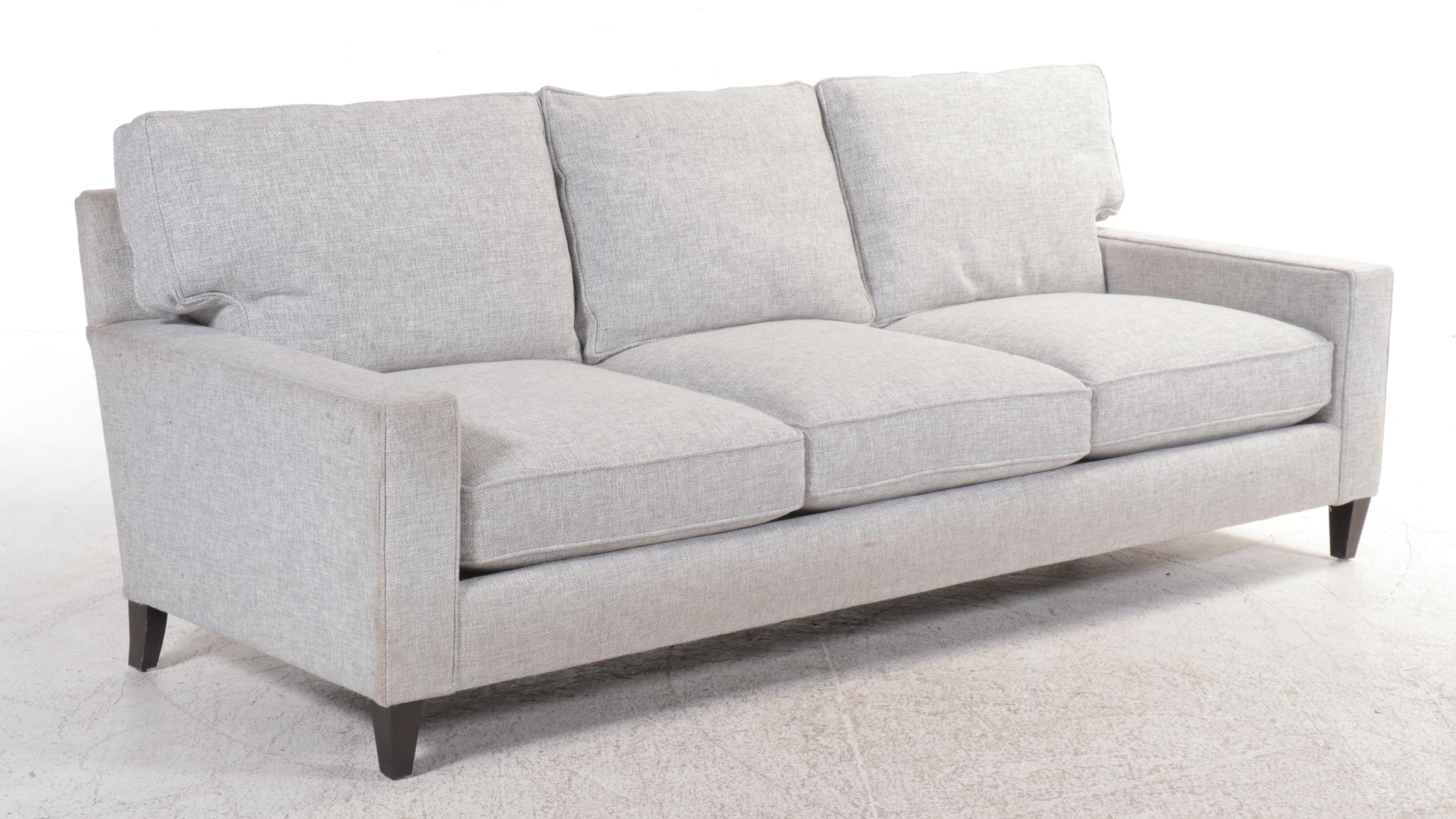 Contemporary Bernhardt Sofa with Chenille Upholstery