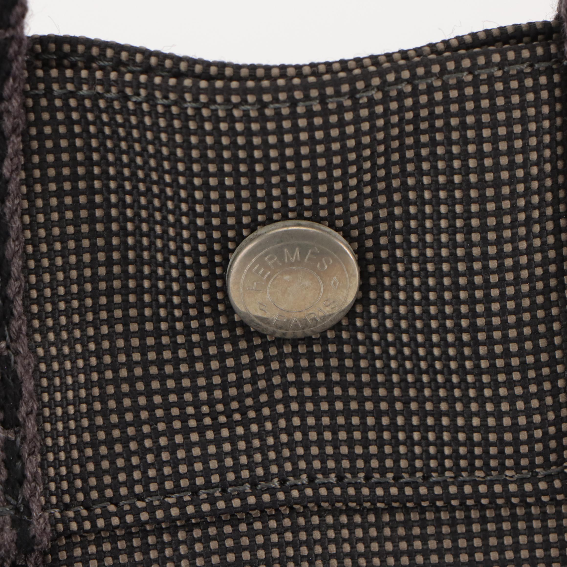 Hermès Herline Fourre-Tout PM Zip Tote in Grey Nylon Canvas