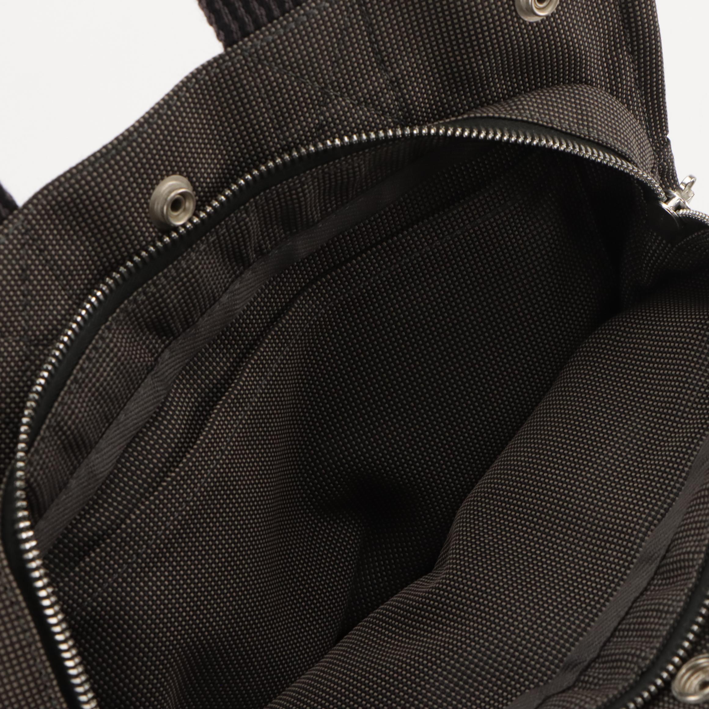 Hermès Herline Fourre-Tout PM Zip Tote in Grey Nylon Canvas