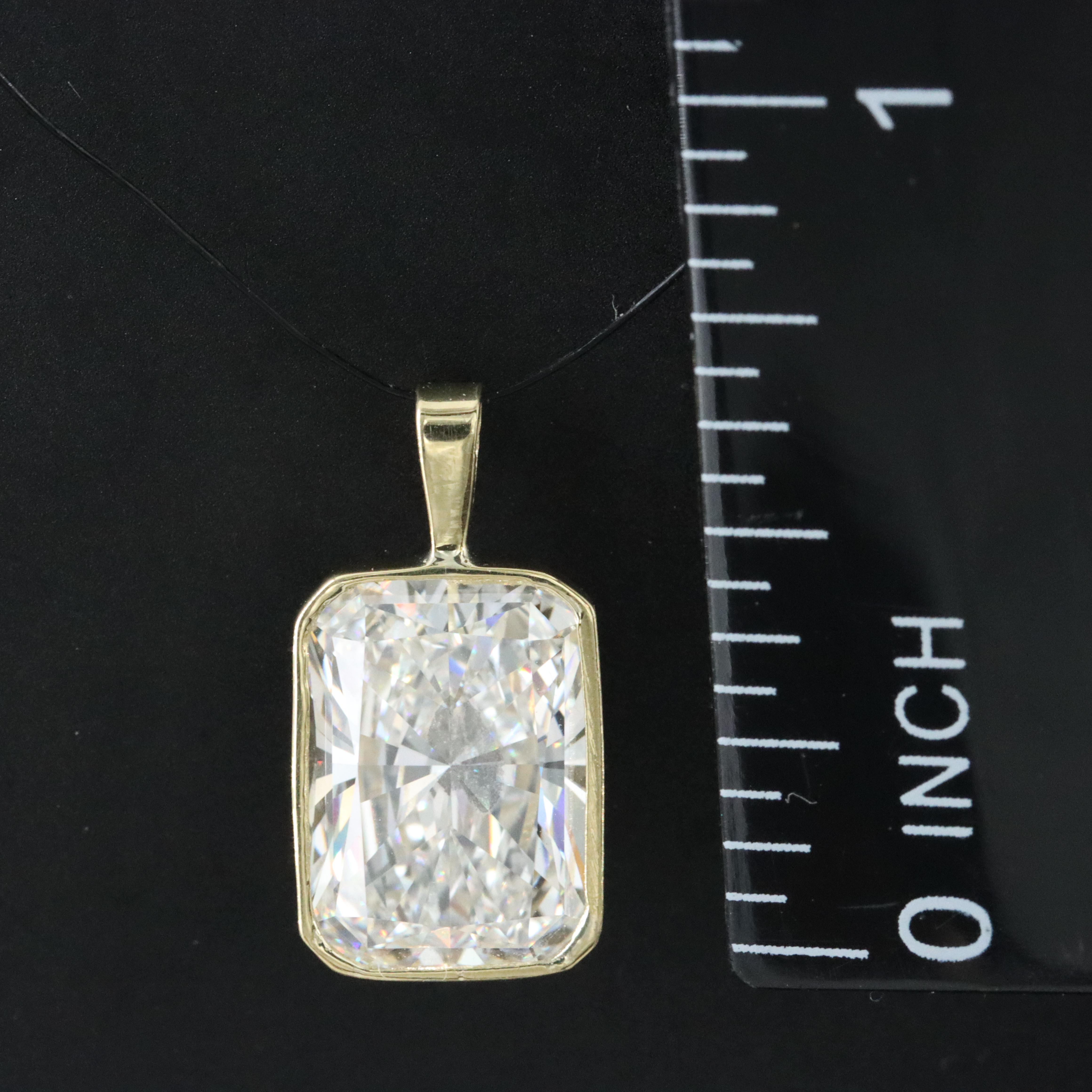 14K 4.51 CT Lab Grown Diamond Solitaire Pendant with IGI Report