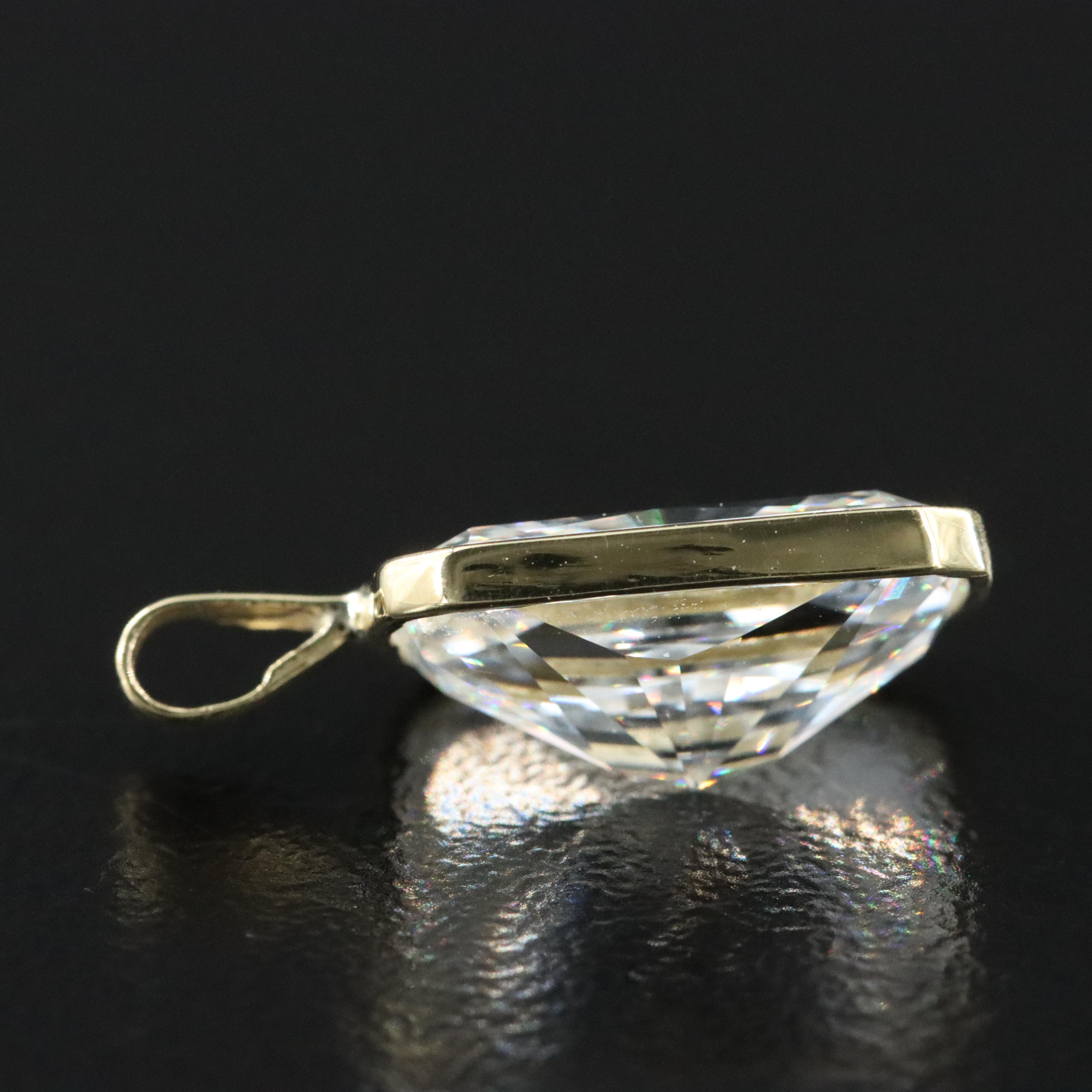 14K 4.51 CT Lab Grown Diamond Solitaire Pendant with IGI Report