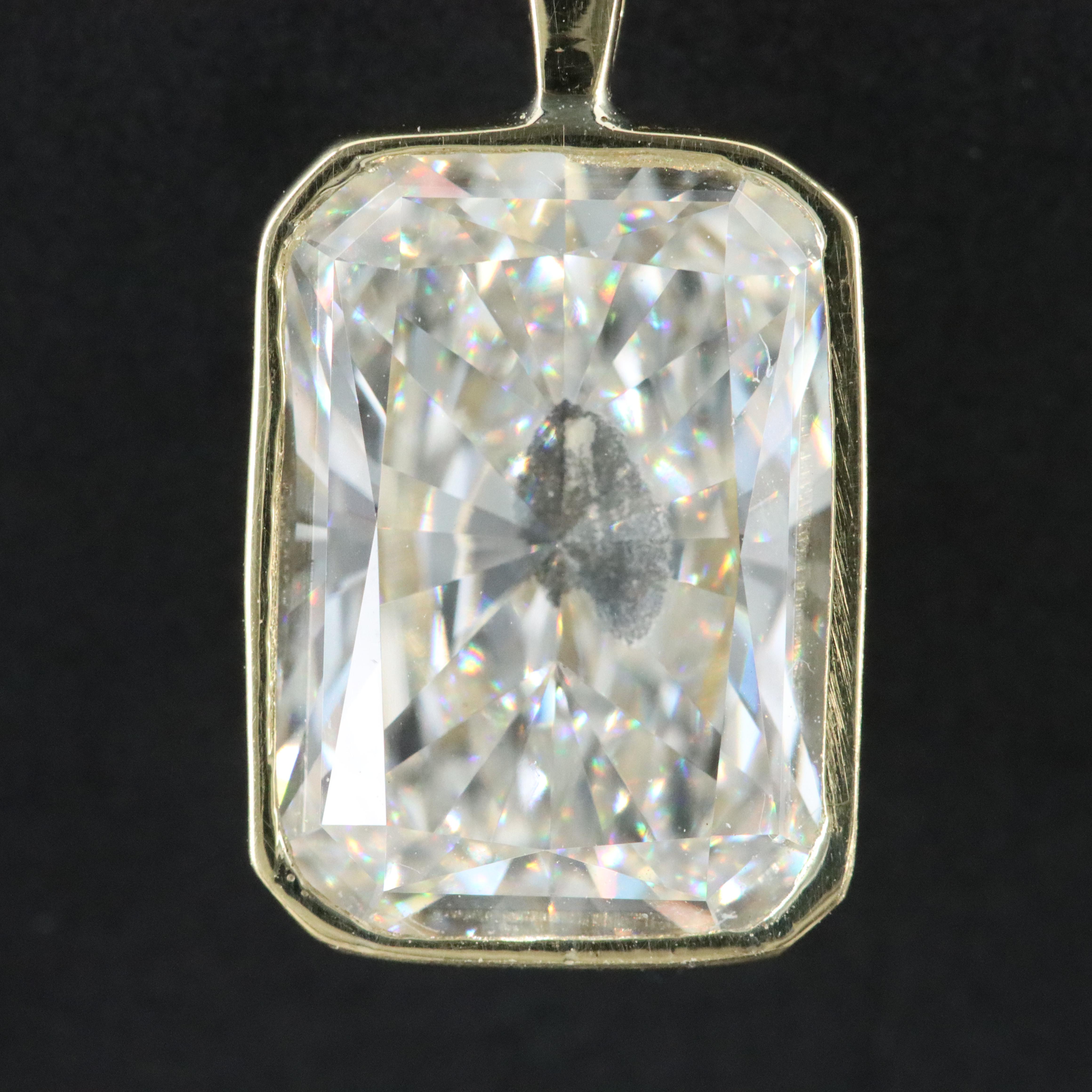 14K 4.51 CT Lab Grown Diamond Solitaire Pendant with IGI Report