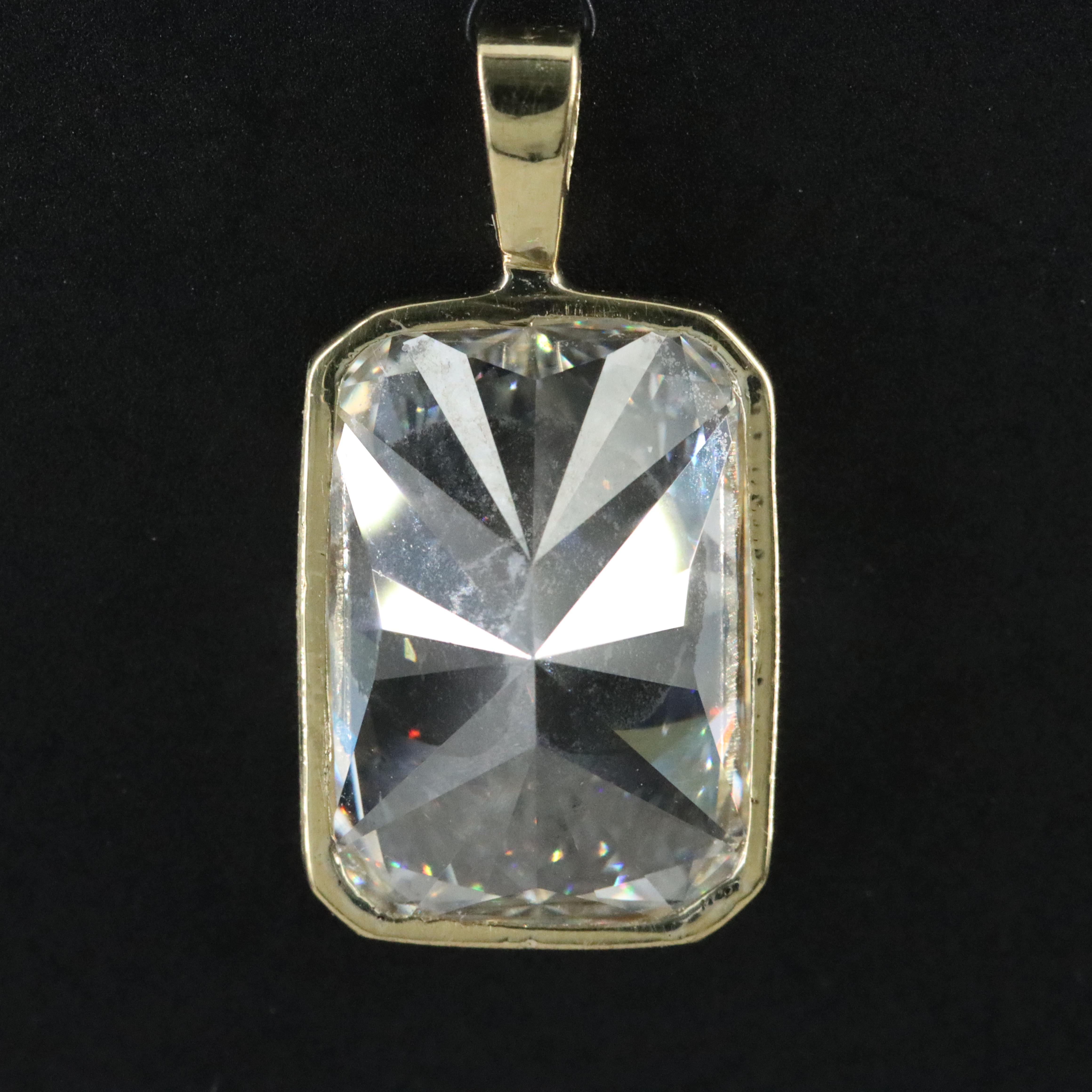 14K 4.51 CT Lab Grown Diamond Solitaire Pendant with IGI Report