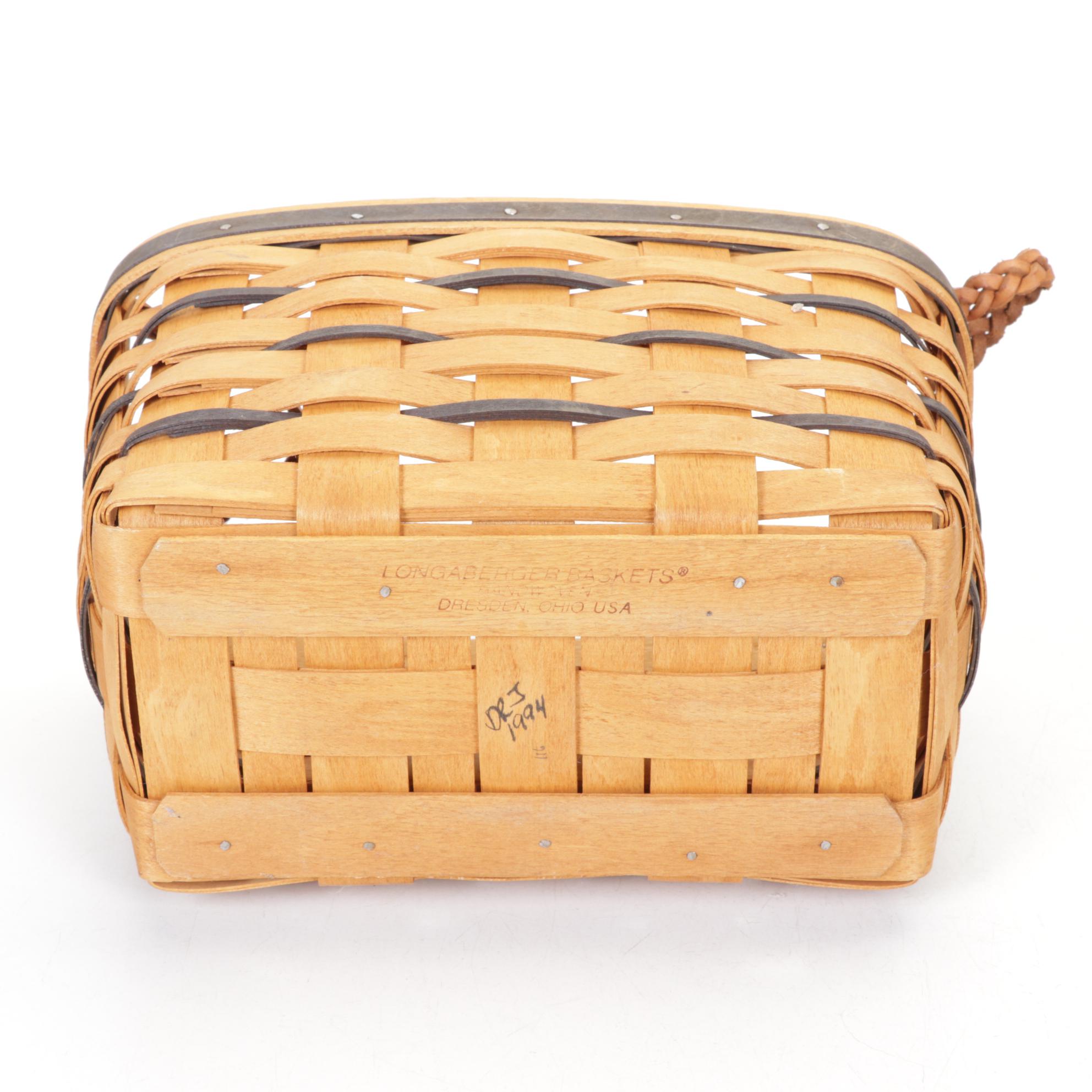 Longaberger "Love Basket" & Other Woven Maple Baskets