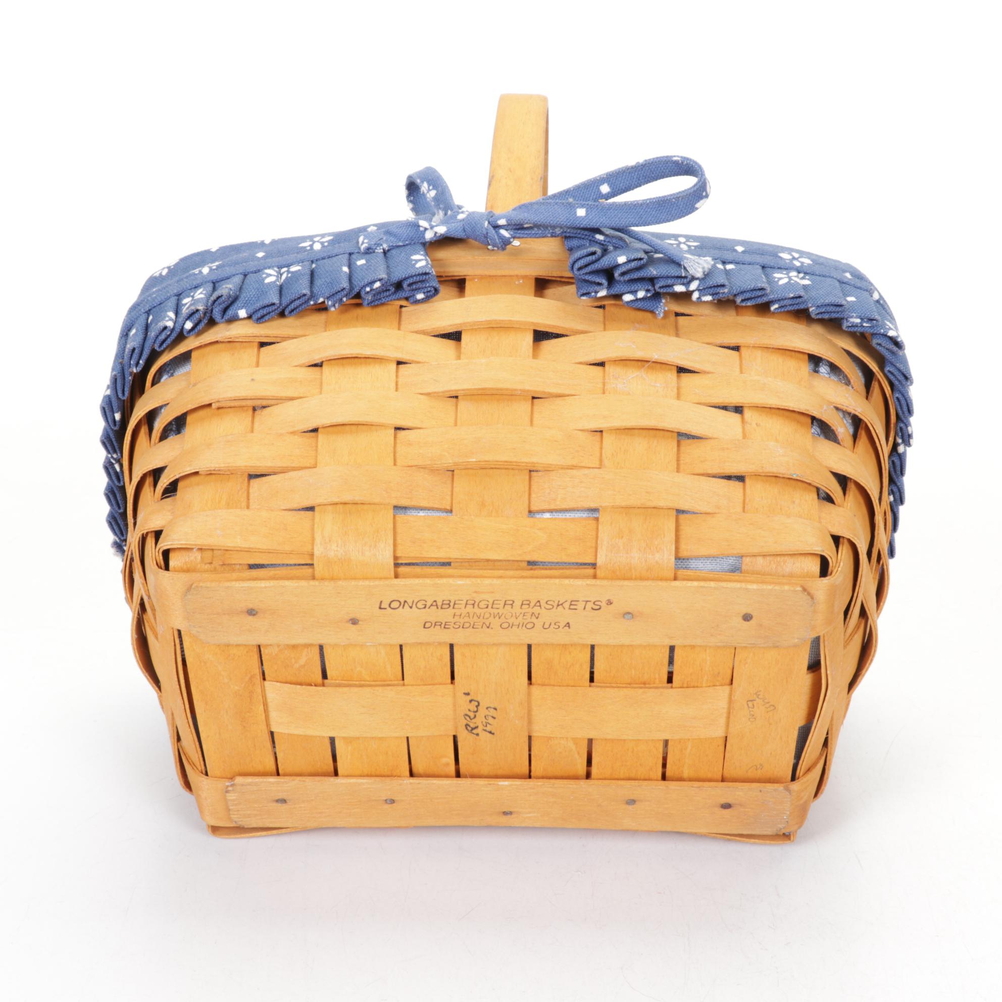 Longaberger "Love Basket" & Other Woven Maple Baskets