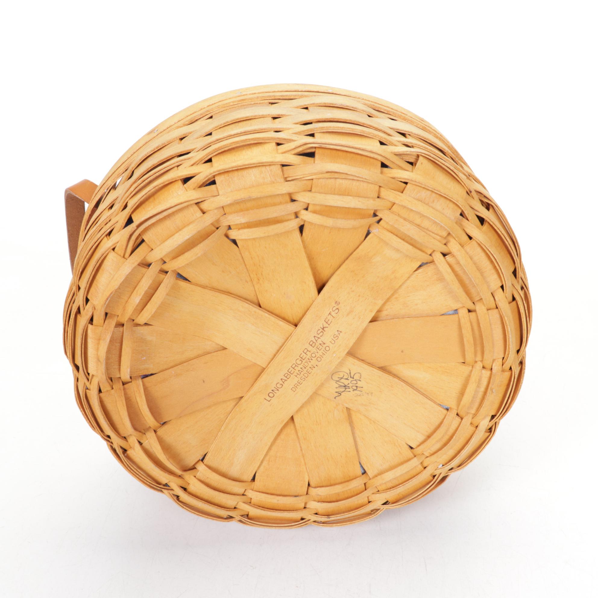 Longaberger "Love Basket" & Other Woven Maple Baskets