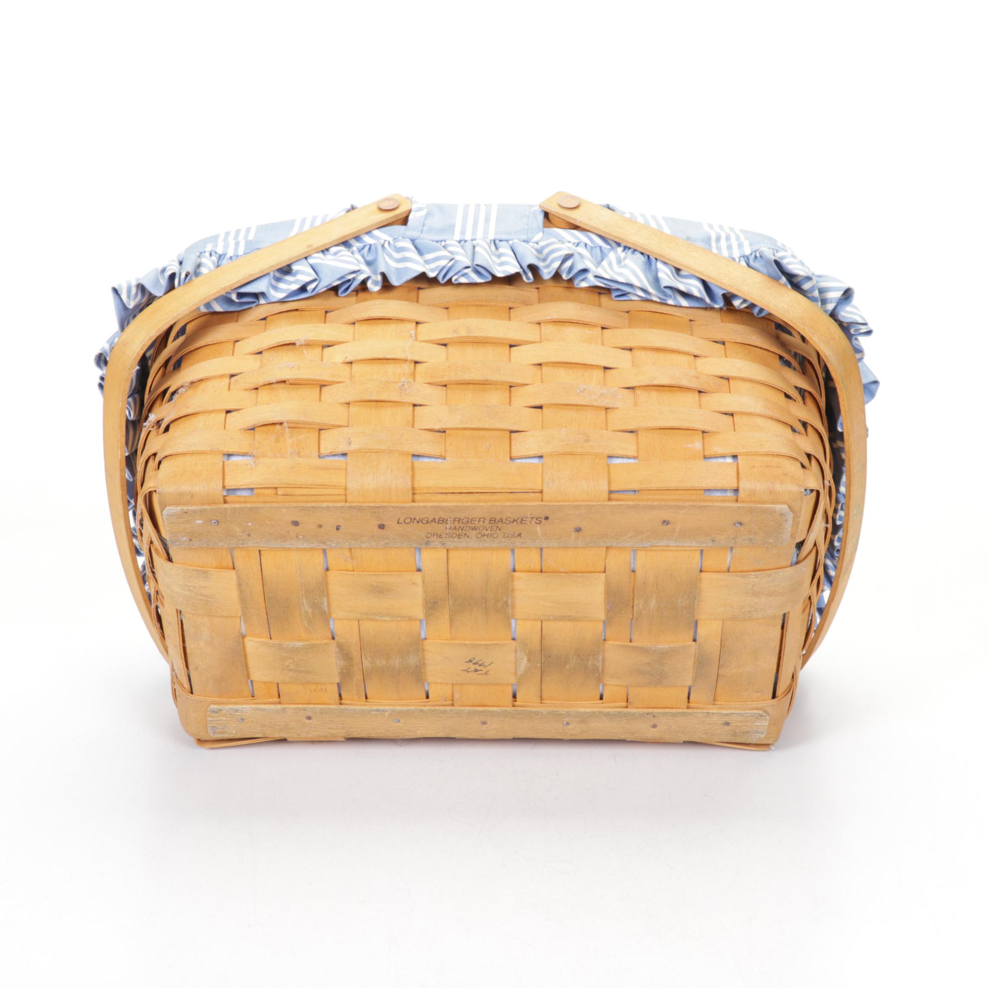 Longaberger "Love Basket" & Other Woven Maple Baskets