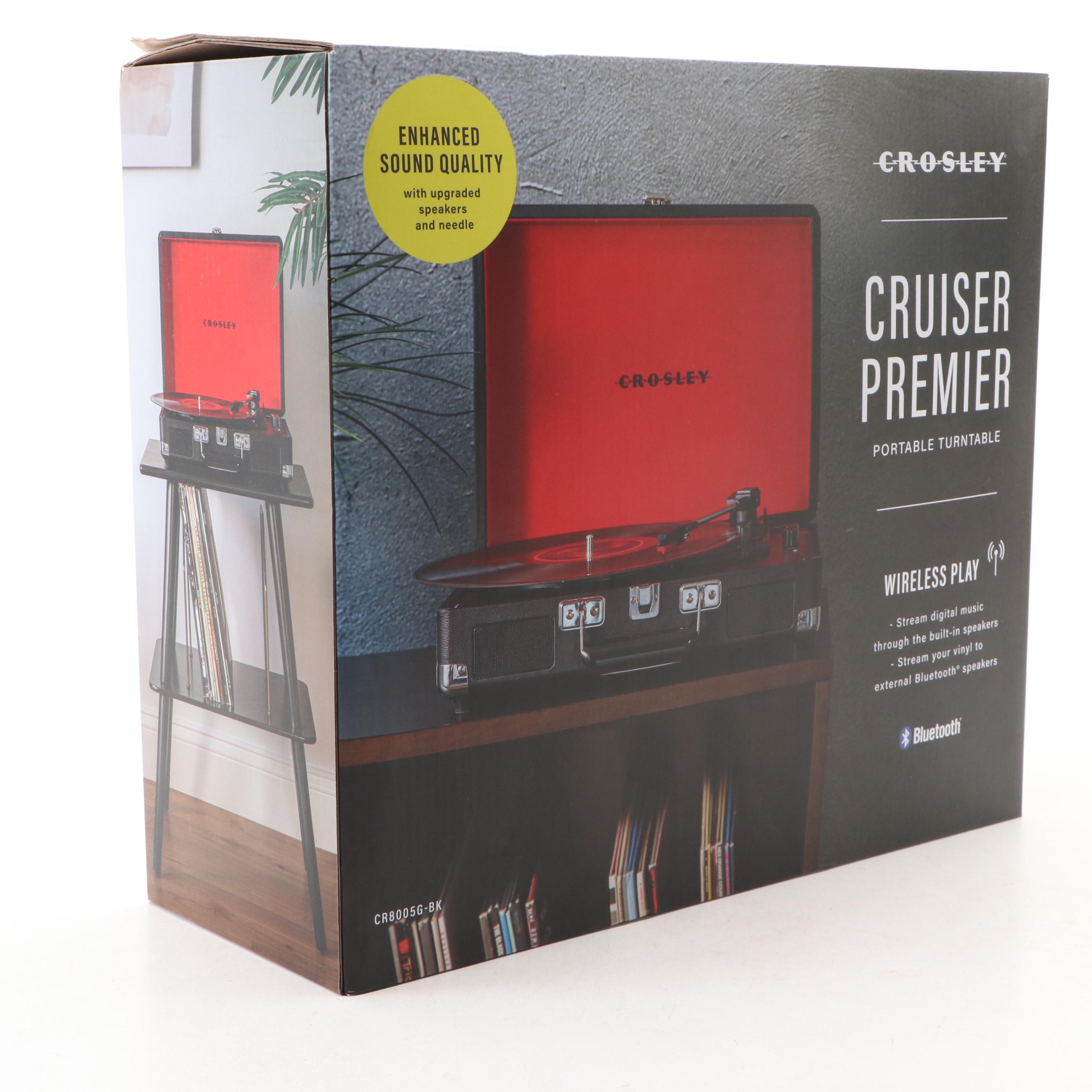 Crosley "Cruiser Premier" Bluetooth Portable Turntable with Records