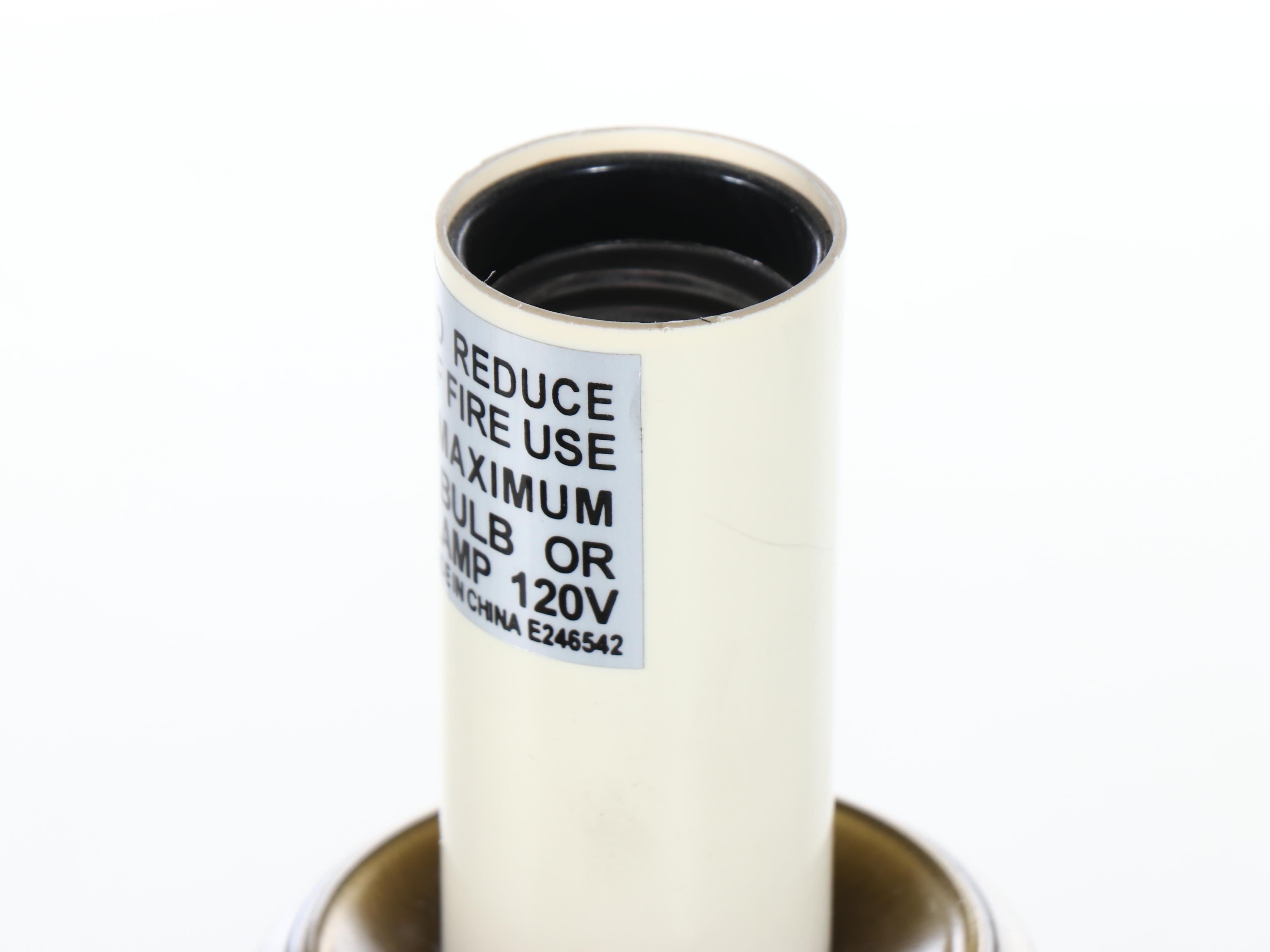 Neoclassical Style Brushed Brass Bouillotte Floor Lamps with Silk Shades, 21st C