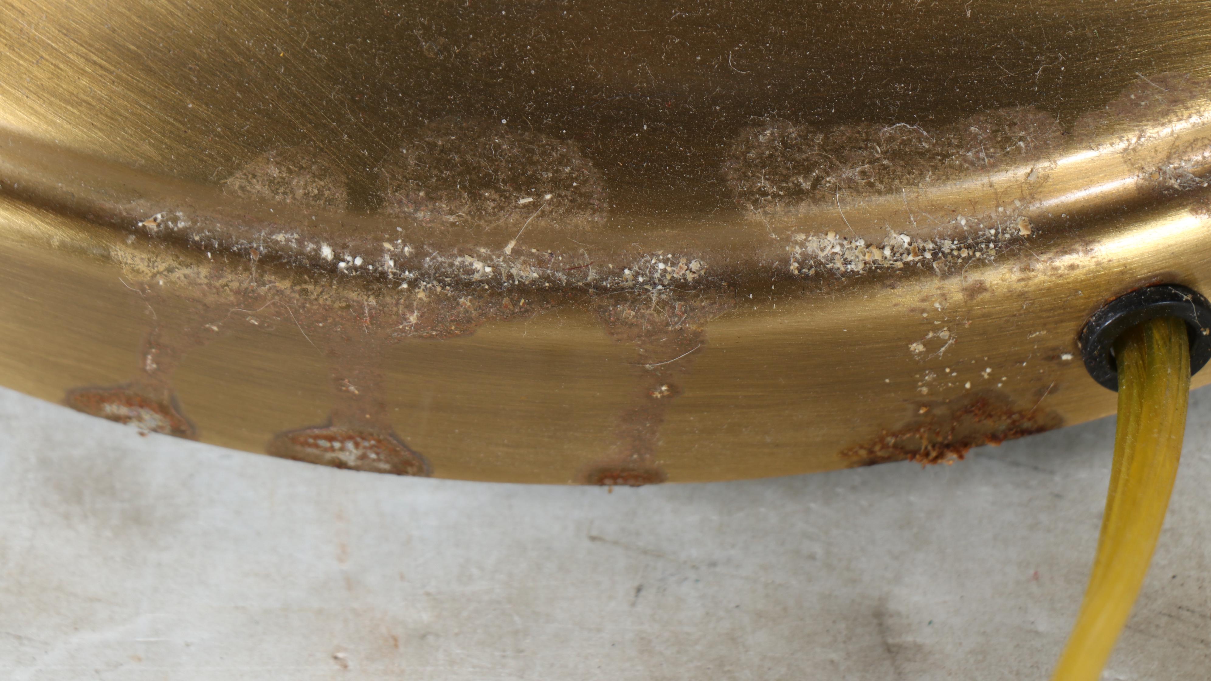 Neoclassical Style Brushed Brass Bouillotte Floor Lamps with Silk Shades, 21st C