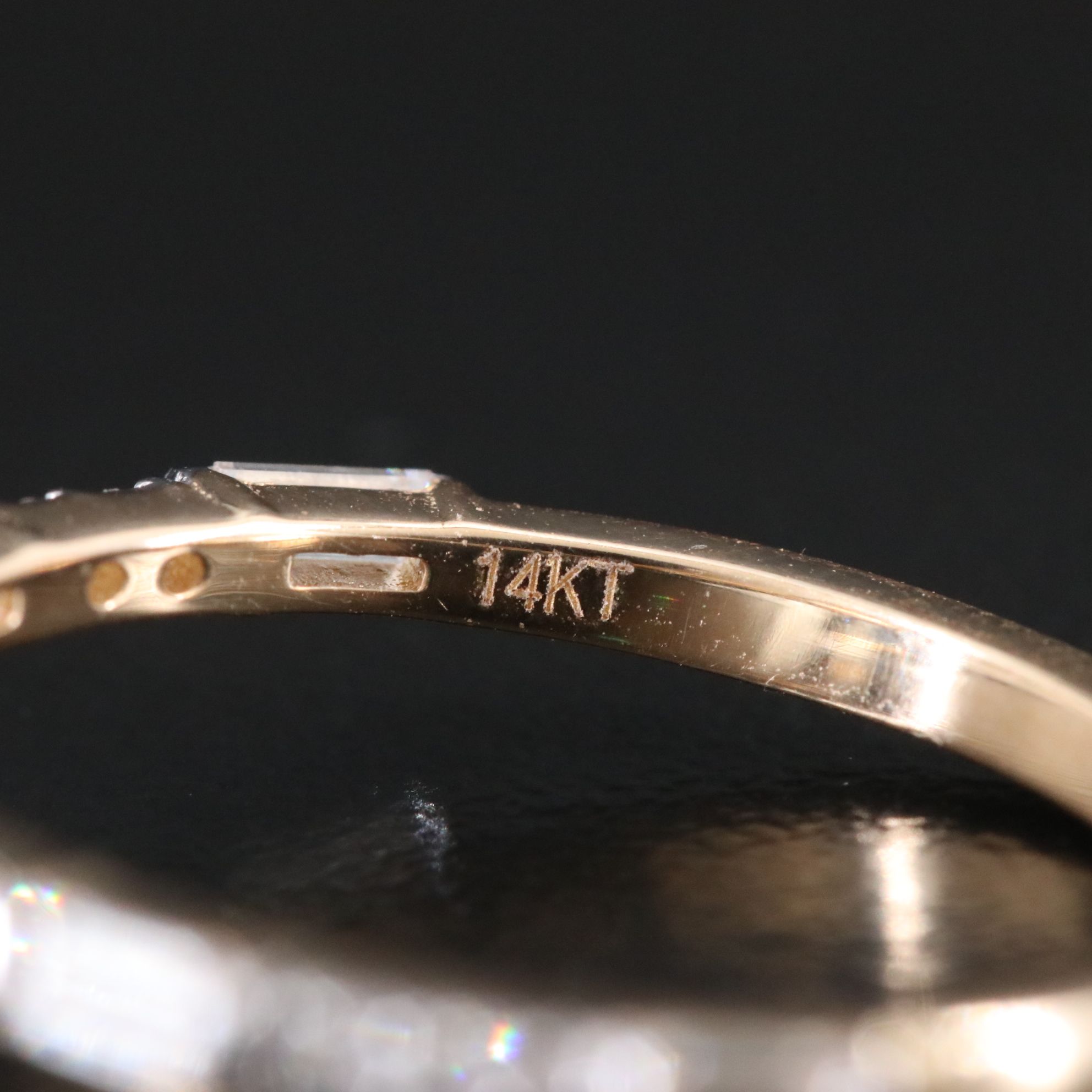 14K 3.80 CTW Lab Grown Diamond Ring with Fancy Blue Center and IGI Report