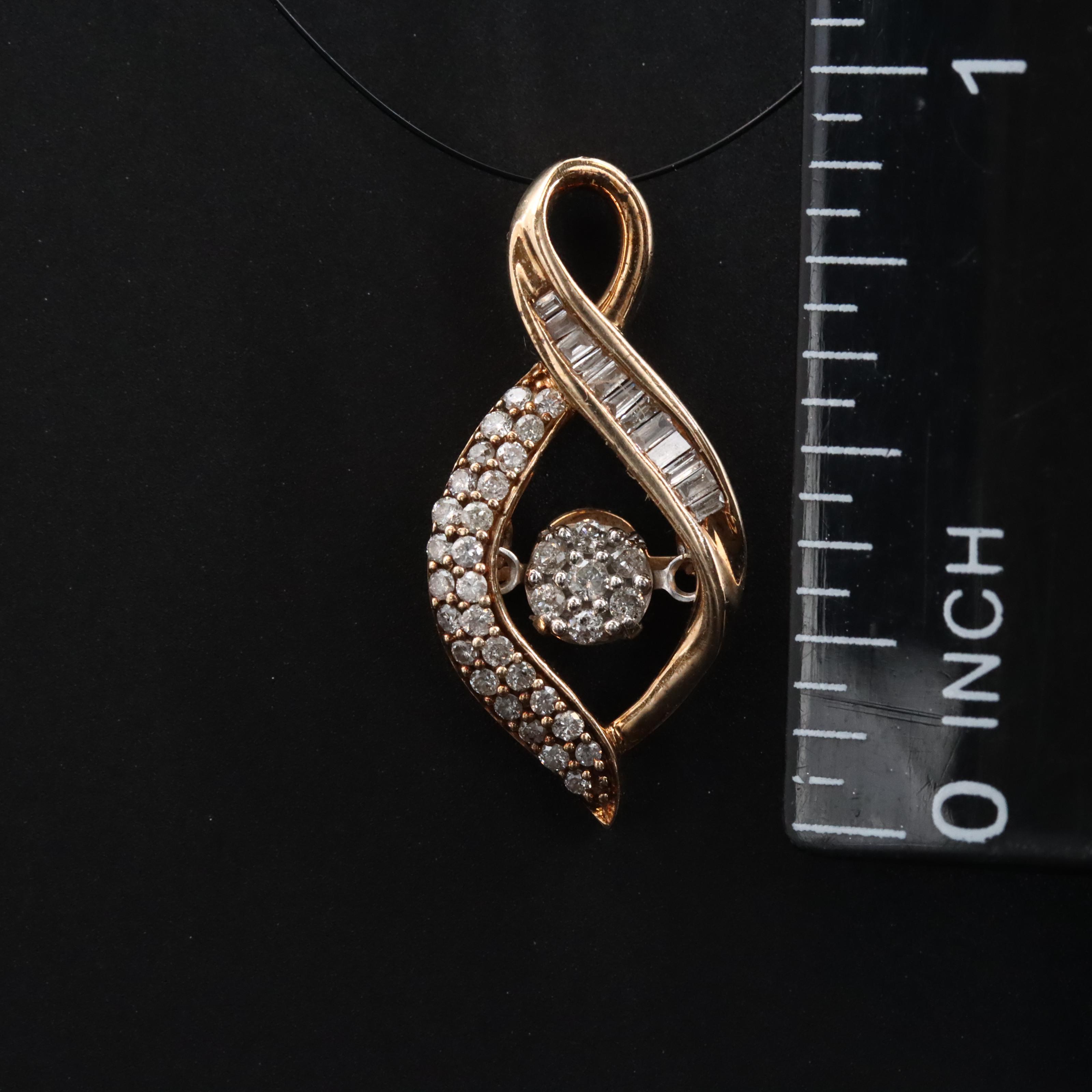 Articulated 10K 0.34 CTW Diamond Pendant