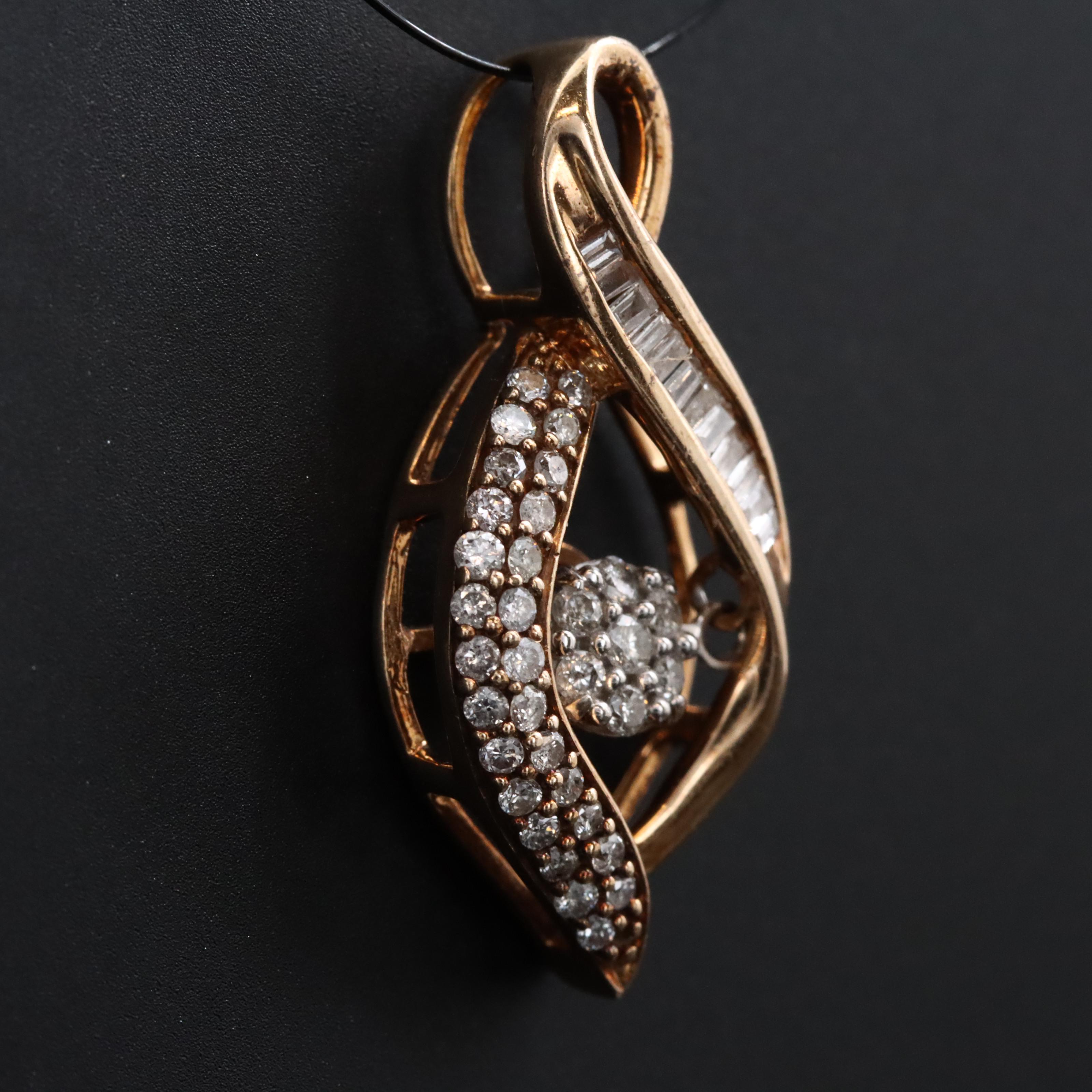 Articulated 10K 0.34 CTW Diamond Pendant
