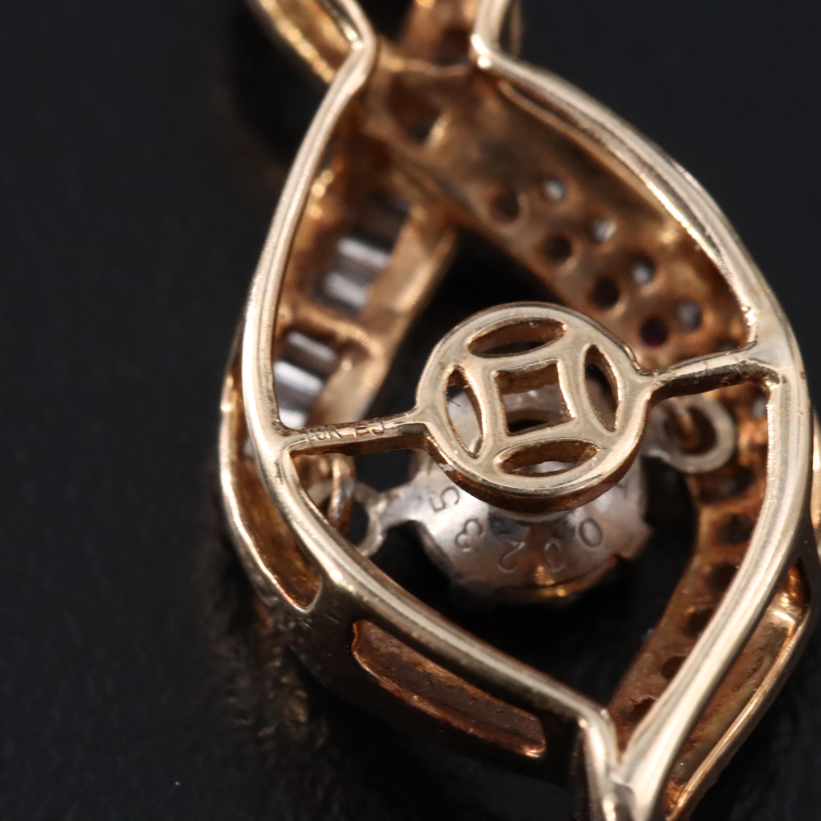 Articulated 10K 0.34 CTW Diamond Pendant