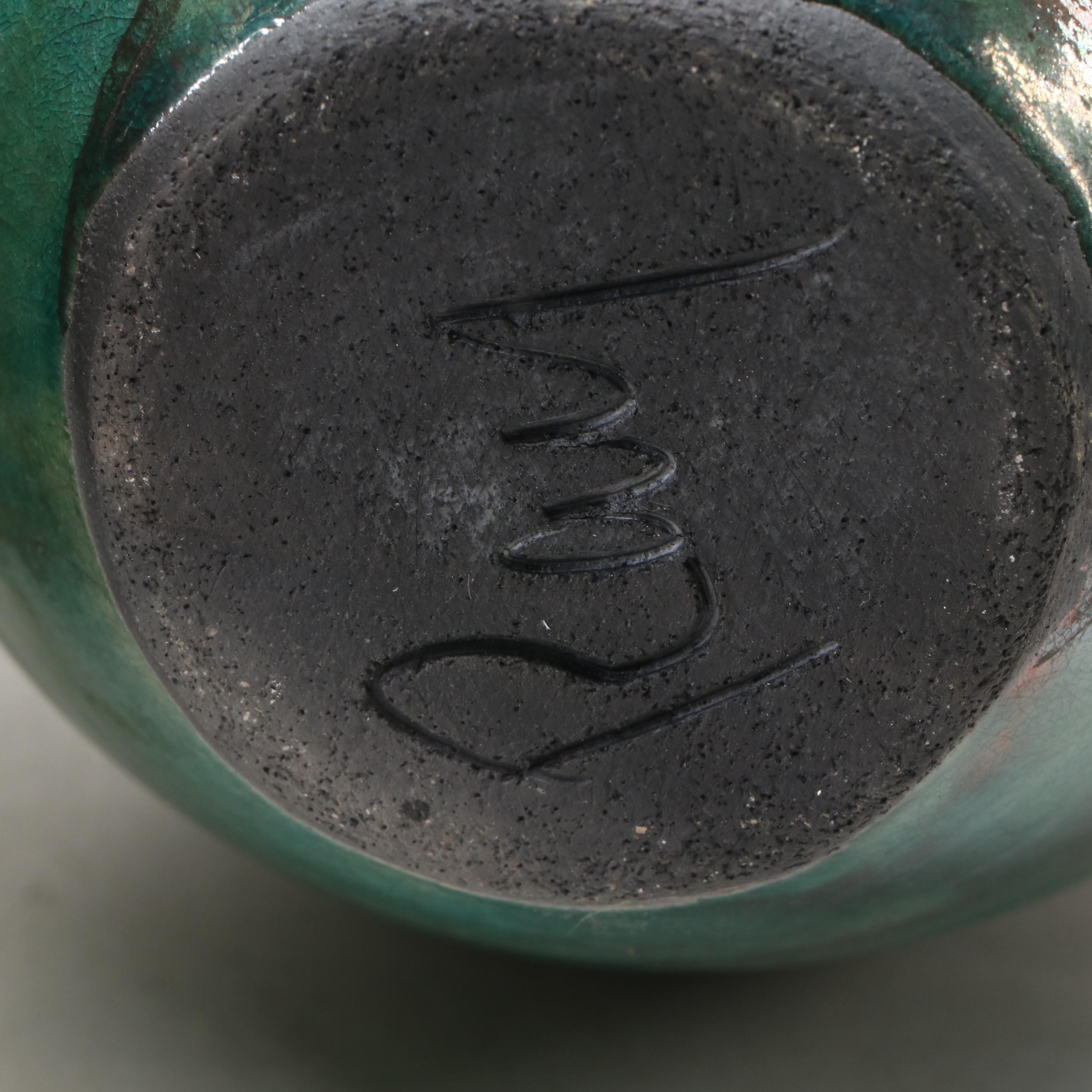 Hull with Other Ceramic Planters and Bottle Vase