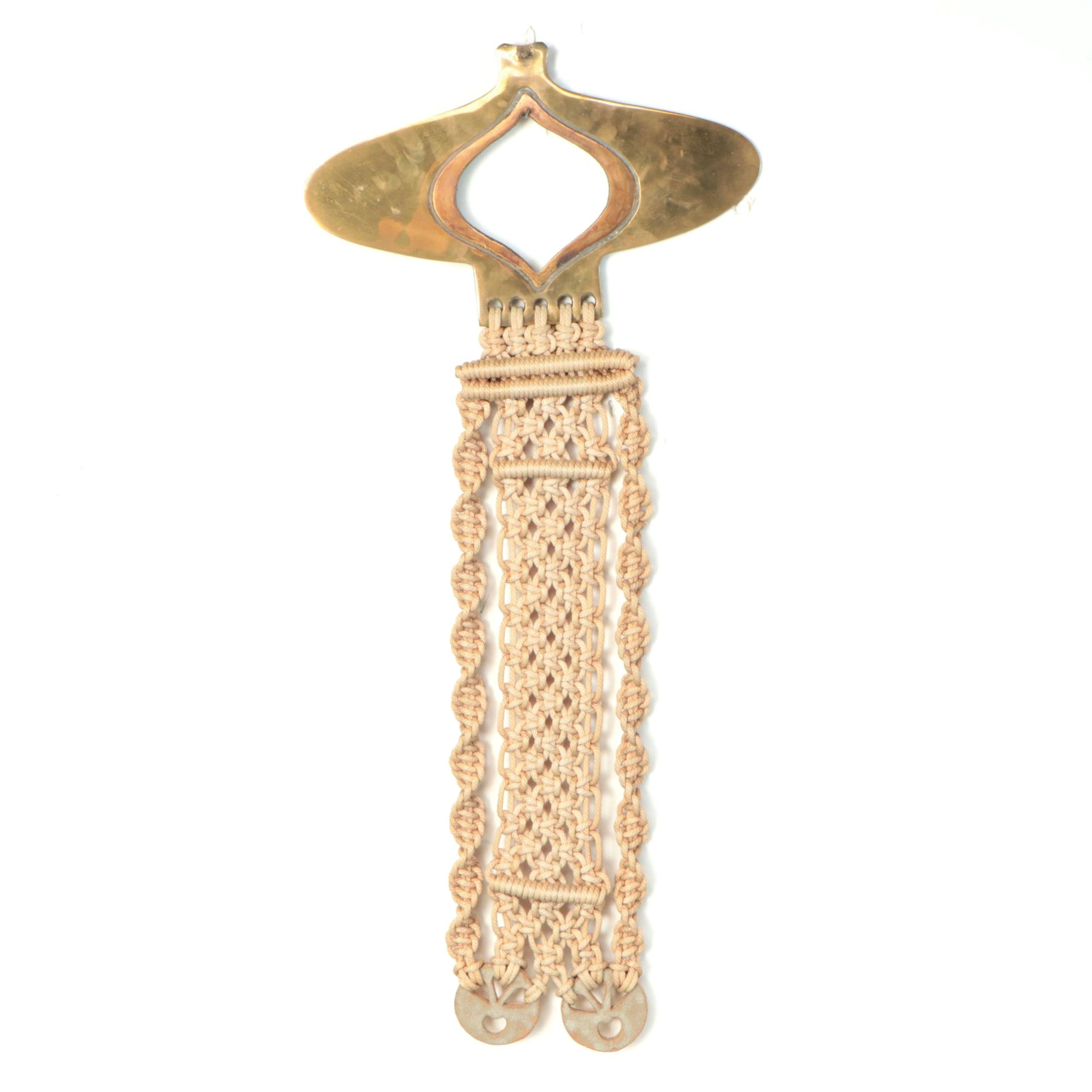 Macramé and Brass Wall Hanging