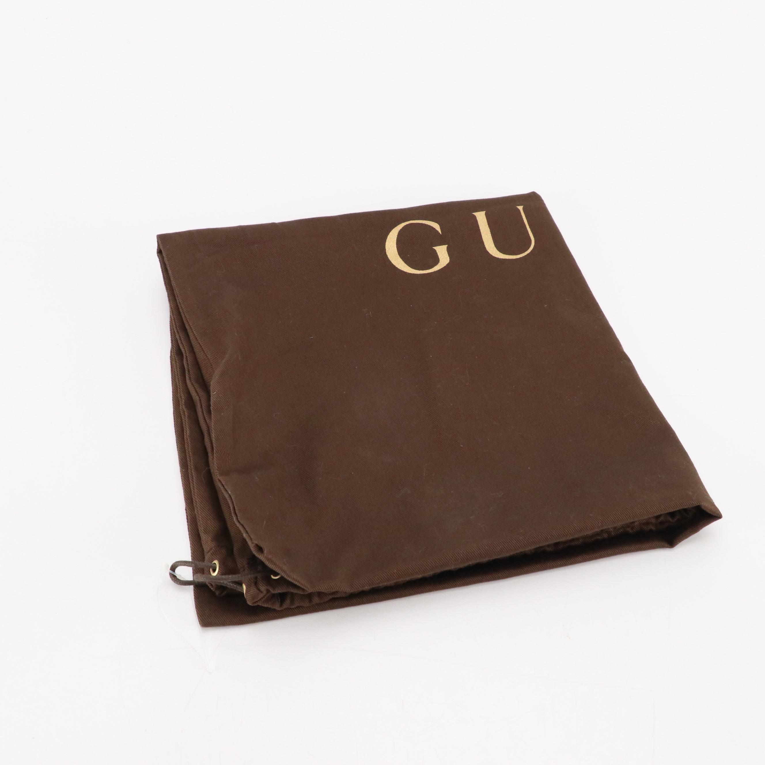 Gucci Bamboo Heart-Bit Tote in GG Canvas and Metallic Pink Leather Trim