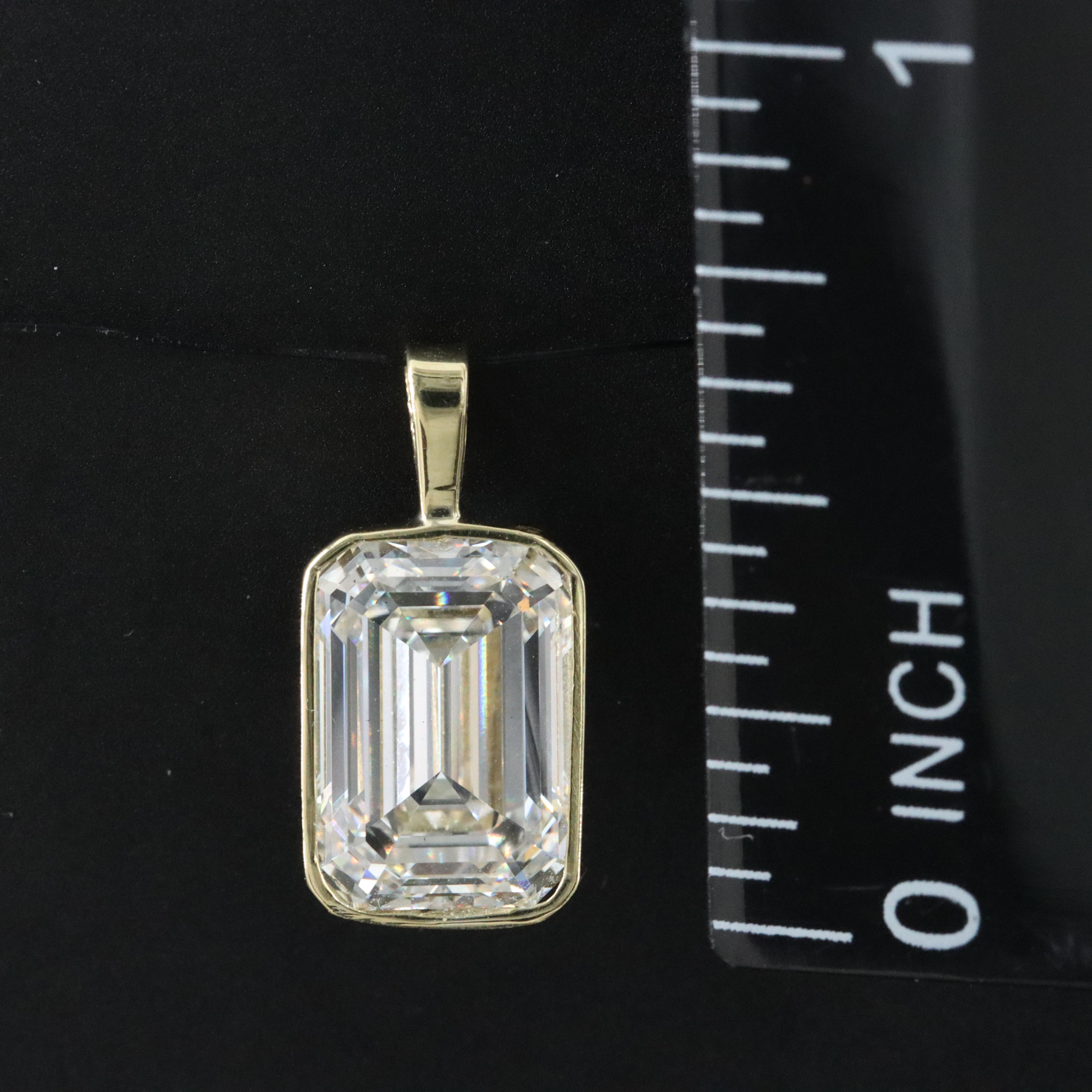 14K 4.04 CT Lab Grown Diamond Solitaire Pendant with IGI Report