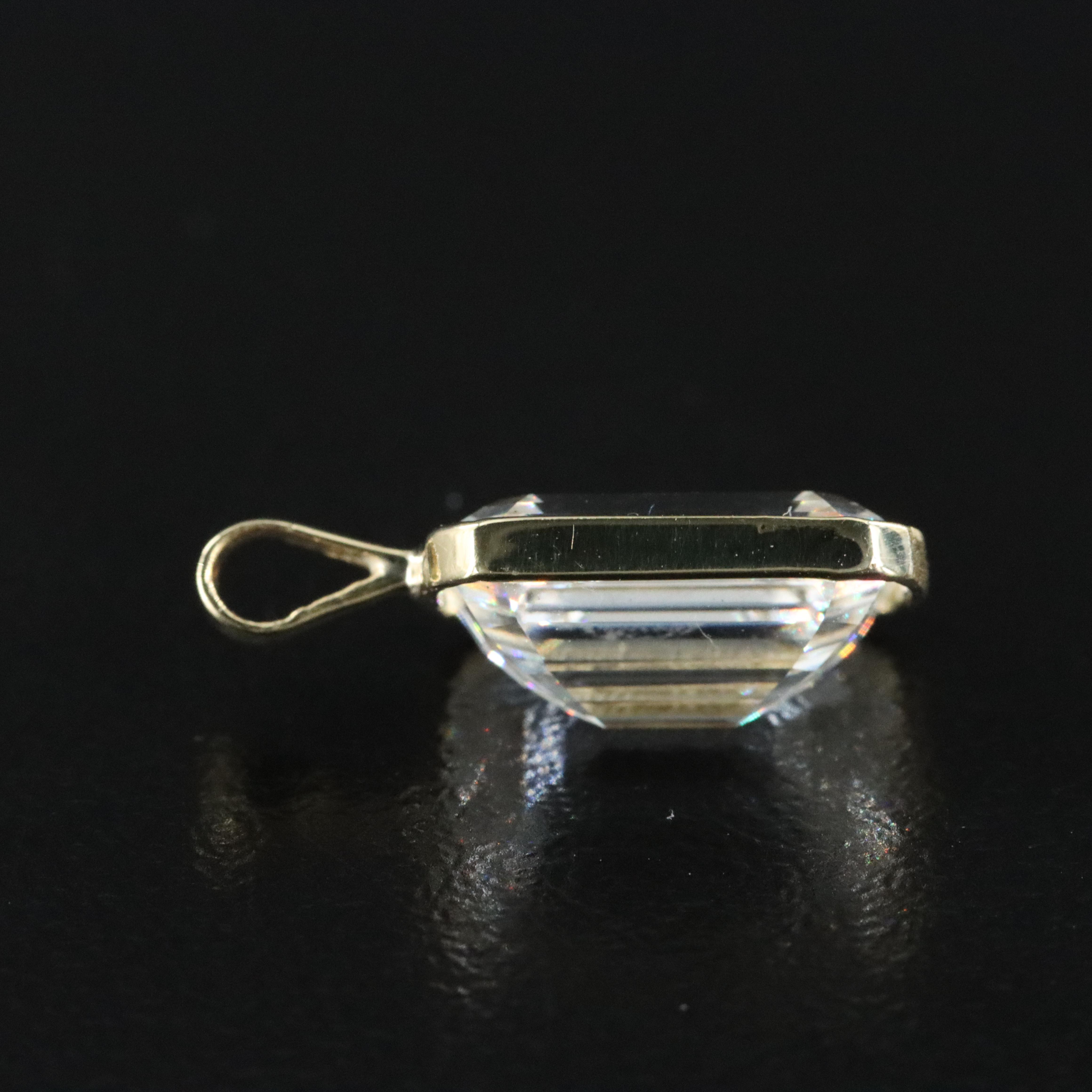 14K 4.04 CT Lab Grown Diamond Solitaire Pendant with IGI Report