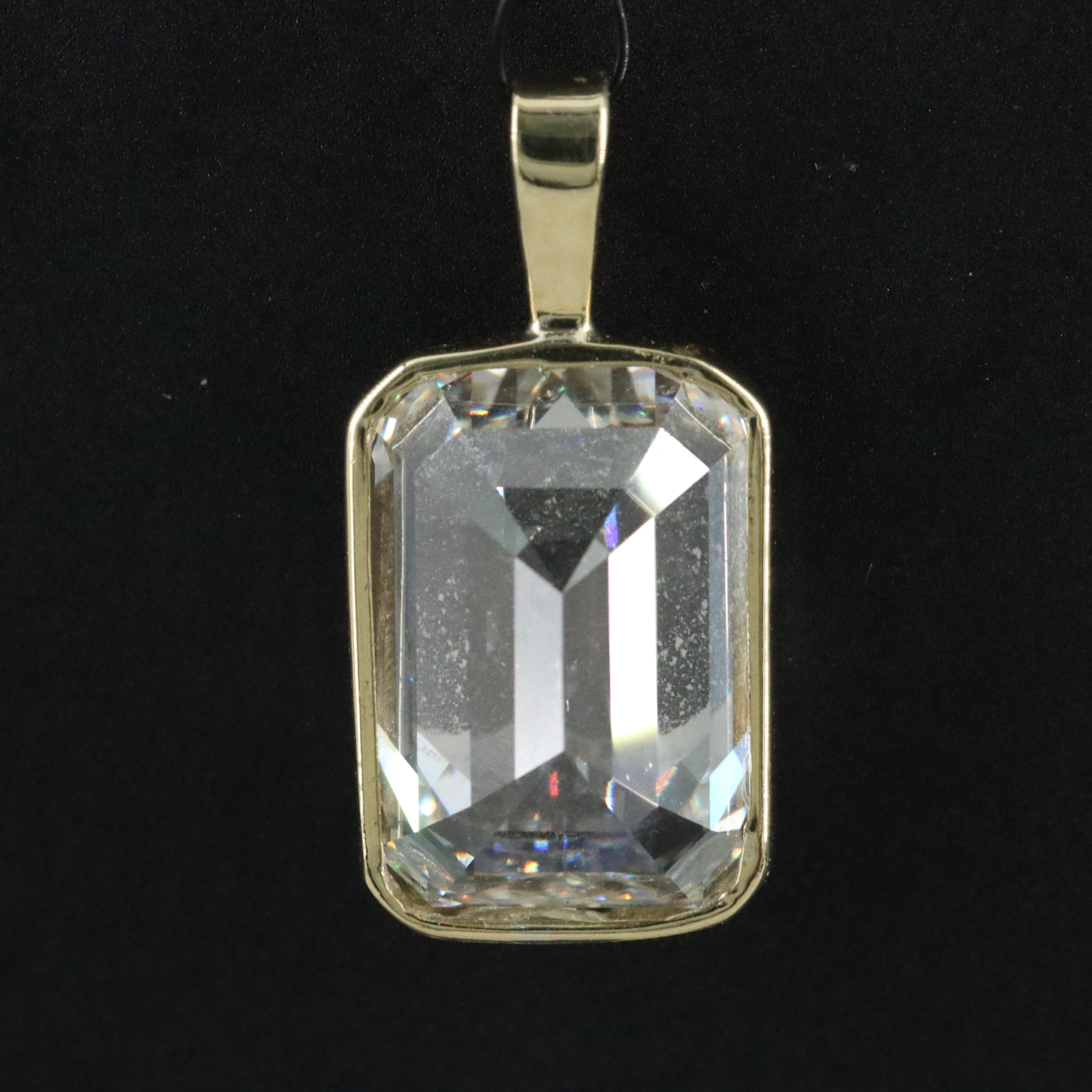 14K 4.04 CT Lab Grown Diamond Solitaire Pendant with IGI Report