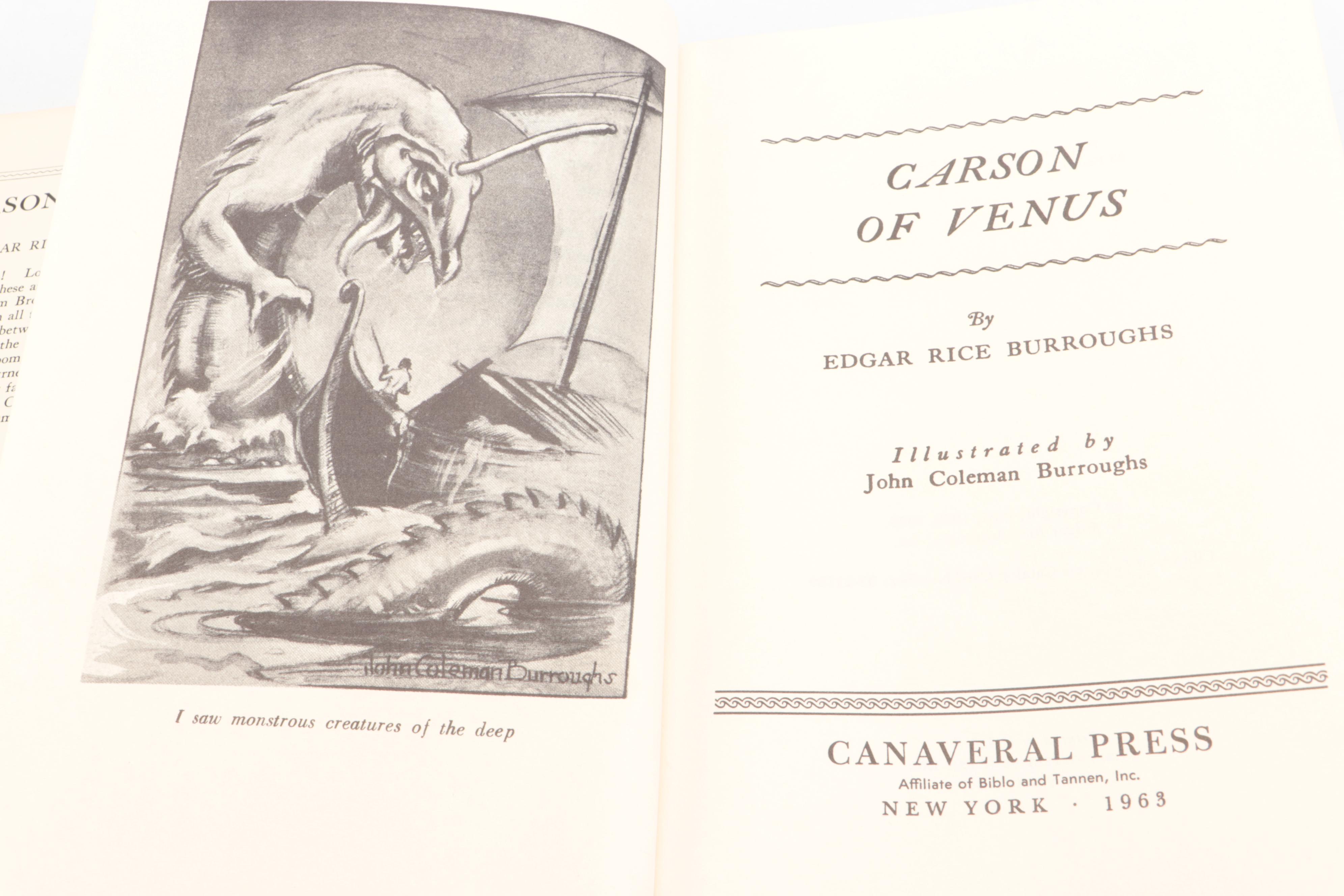 "Carson of Venus" and "Escape on Venus" by Edgar Rice Burroughs, 1963