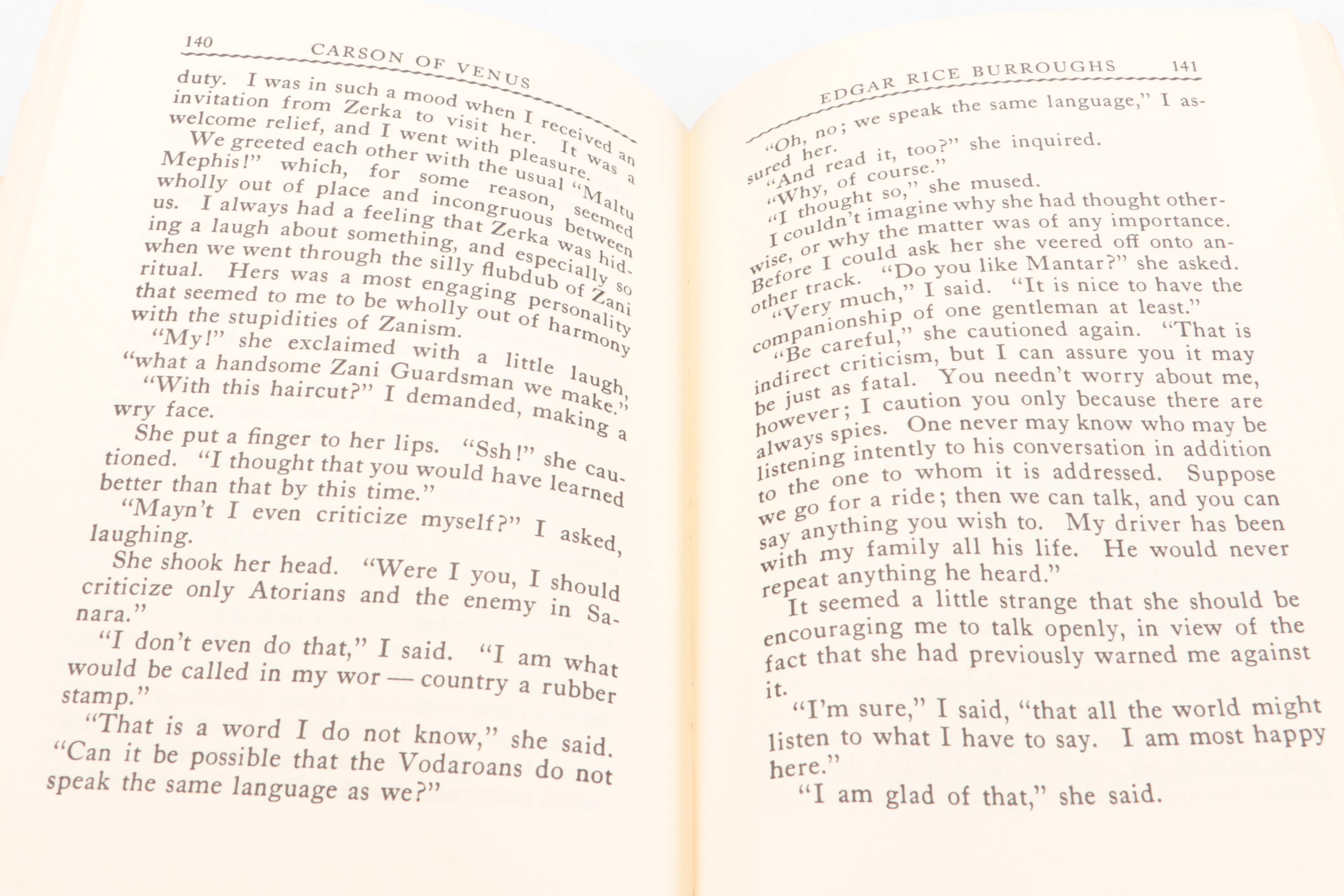 "Carson of Venus" and "Escape on Venus" by Edgar Rice Burroughs, 1963