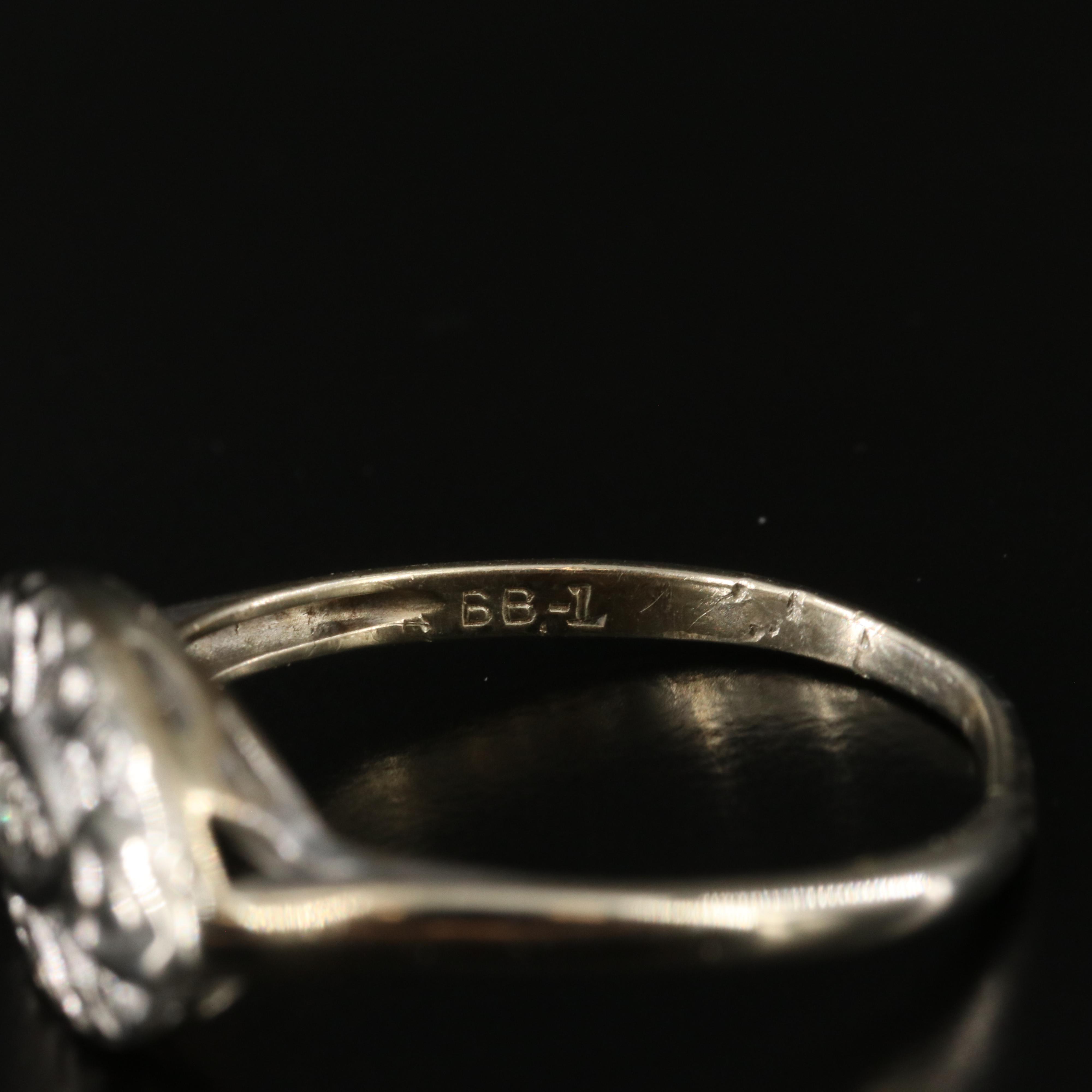 1930s 10K Diamond Navette Ring