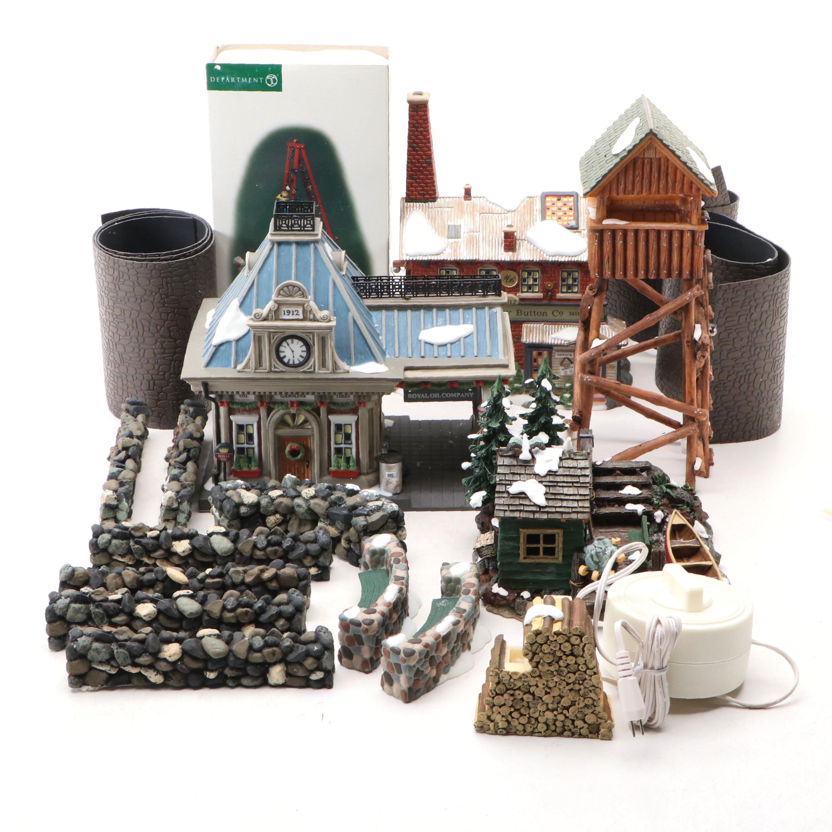 Department 56 "The Dockhouse" with Other Houses and Village Accessories