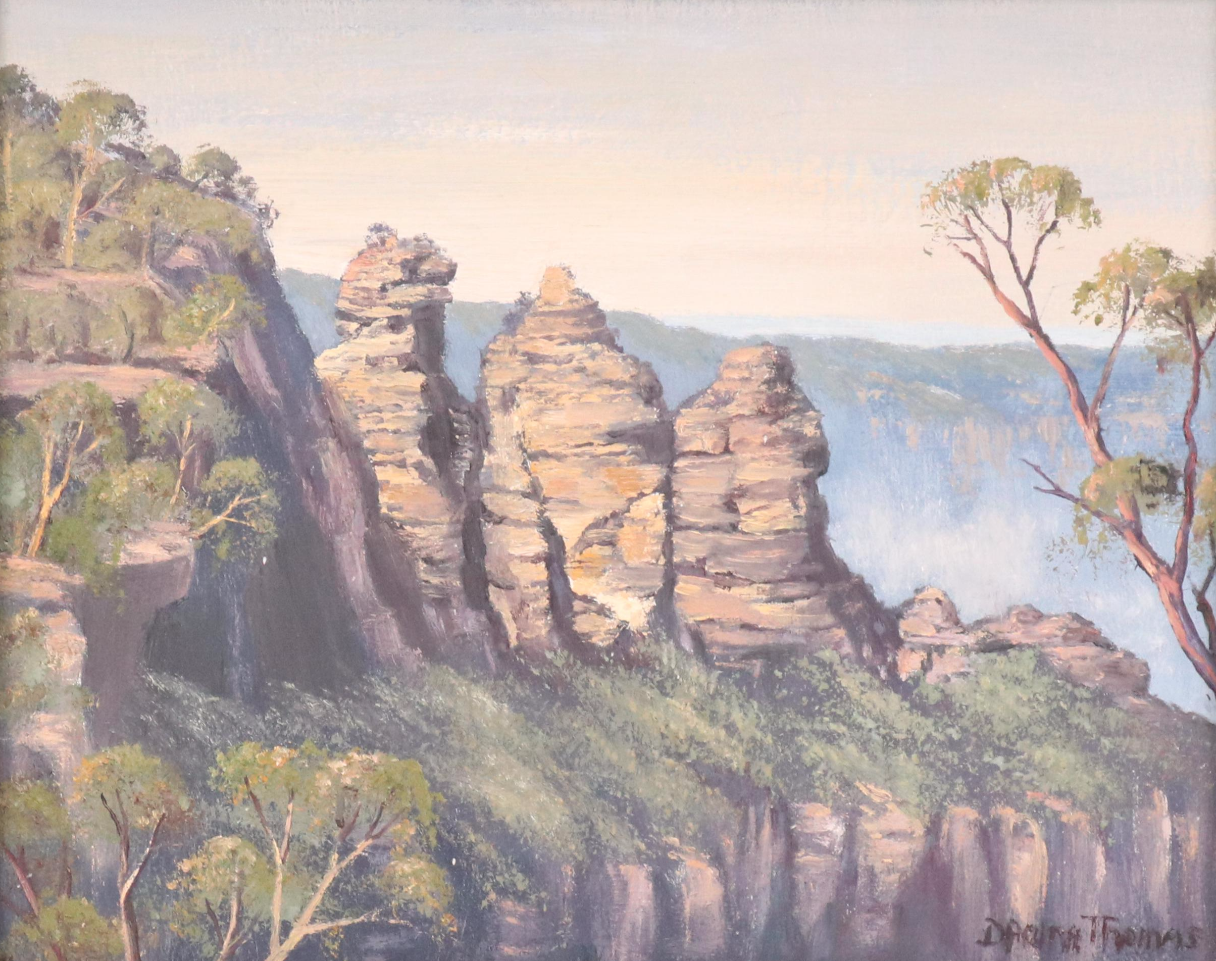 Dawna Thomas Landscape Oil Painting "The Three Sisters"