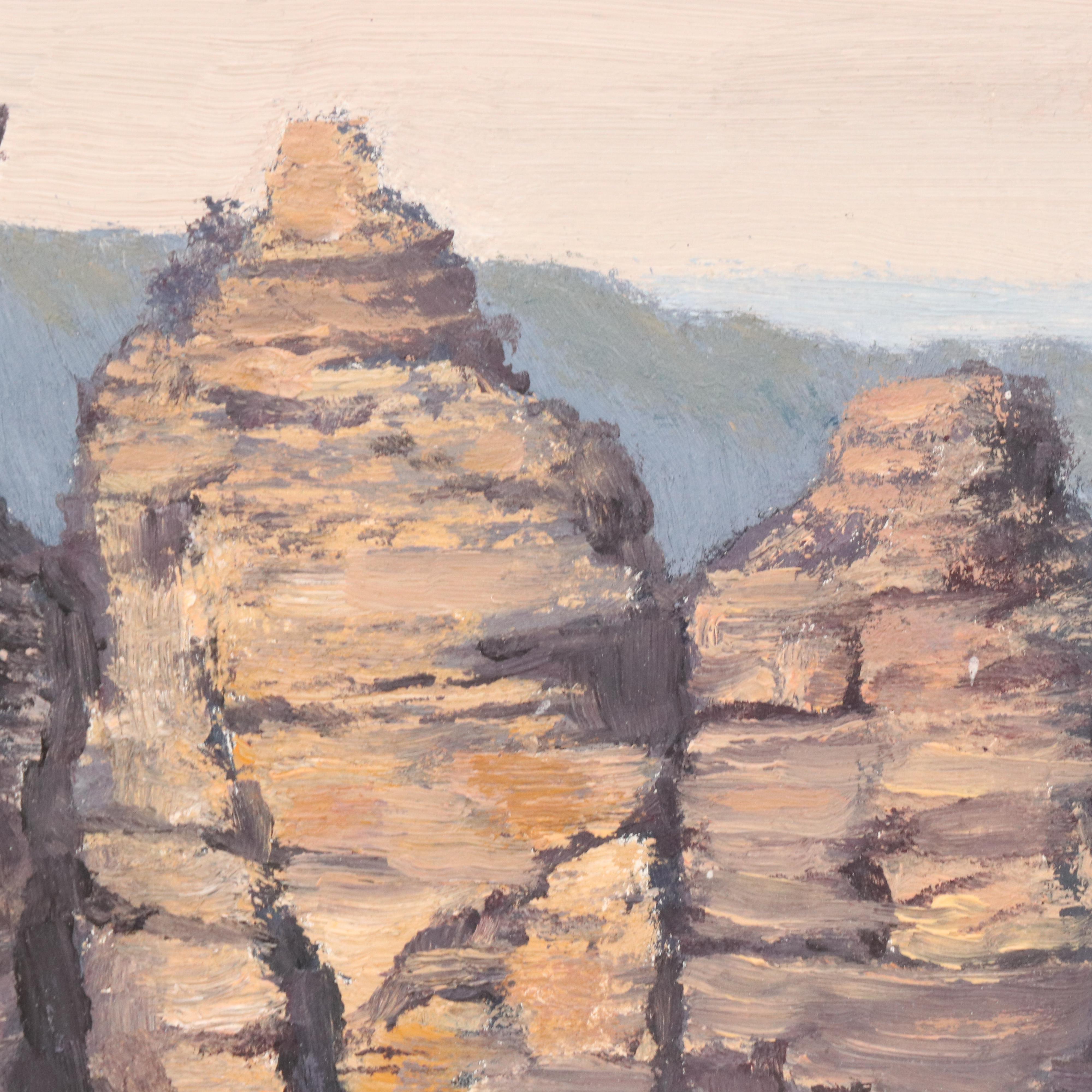 Dawna Thomas Landscape Oil Painting "The Three Sisters"