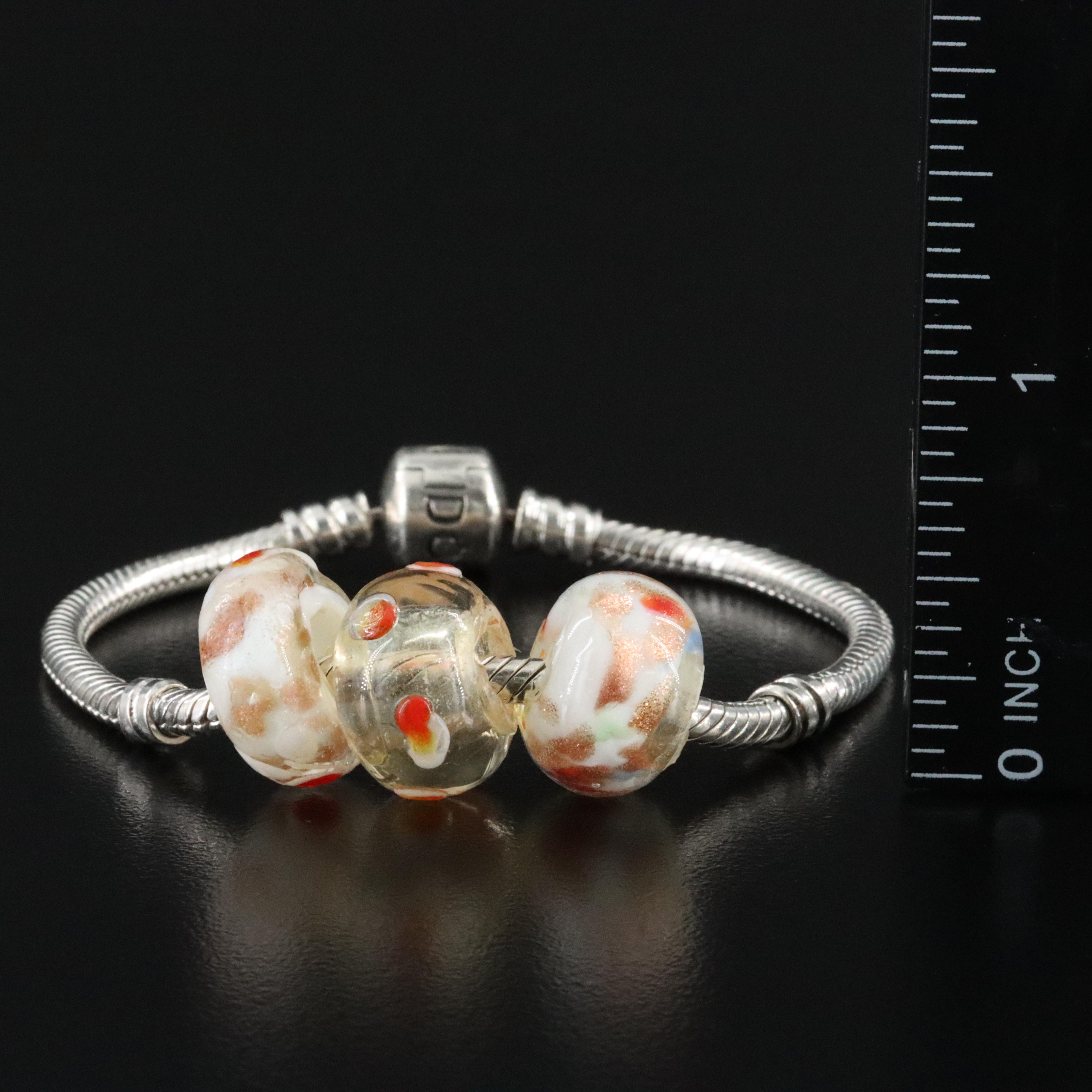 Pandora Sterling Bracelet and Beads