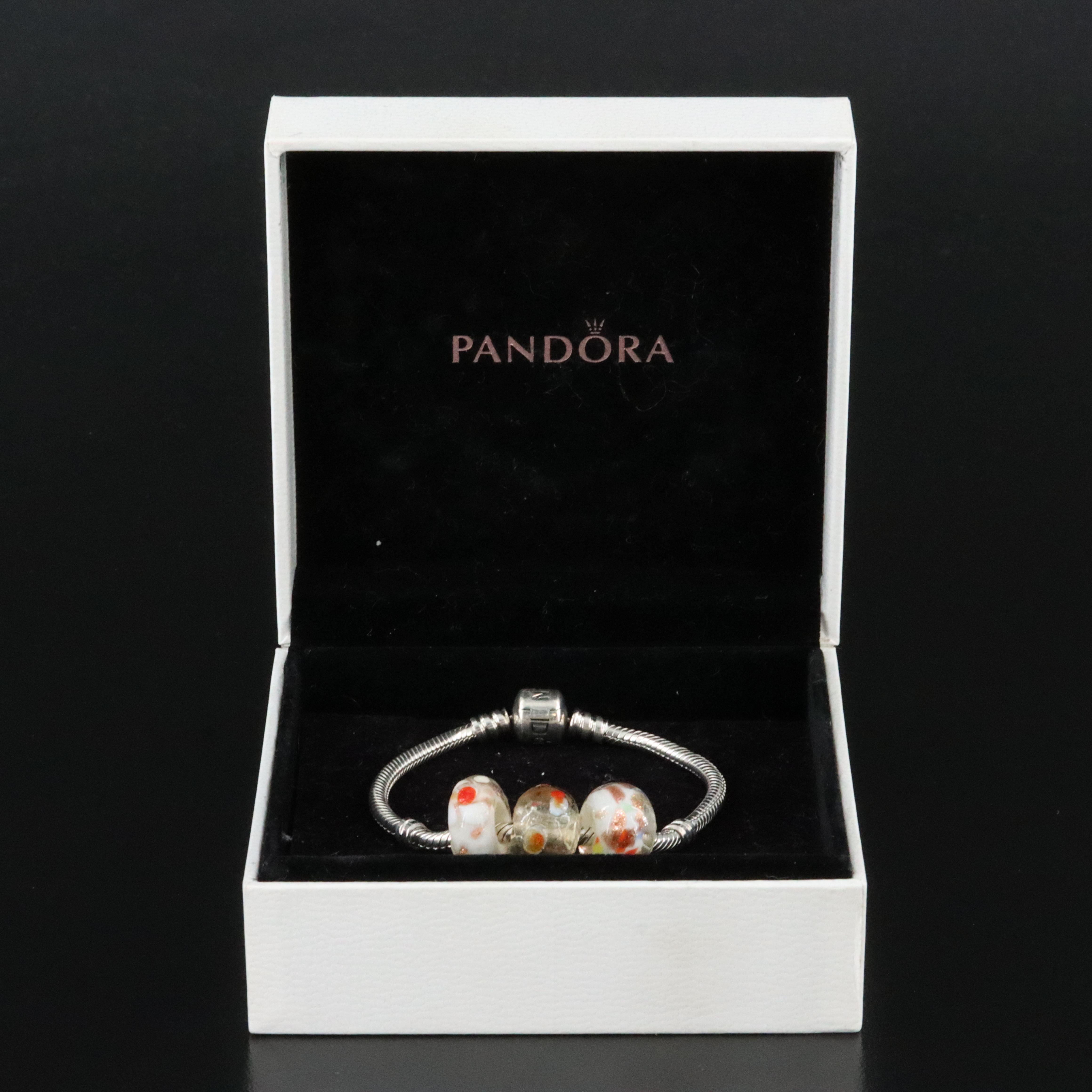 Pandora Sterling Bracelet and Beads