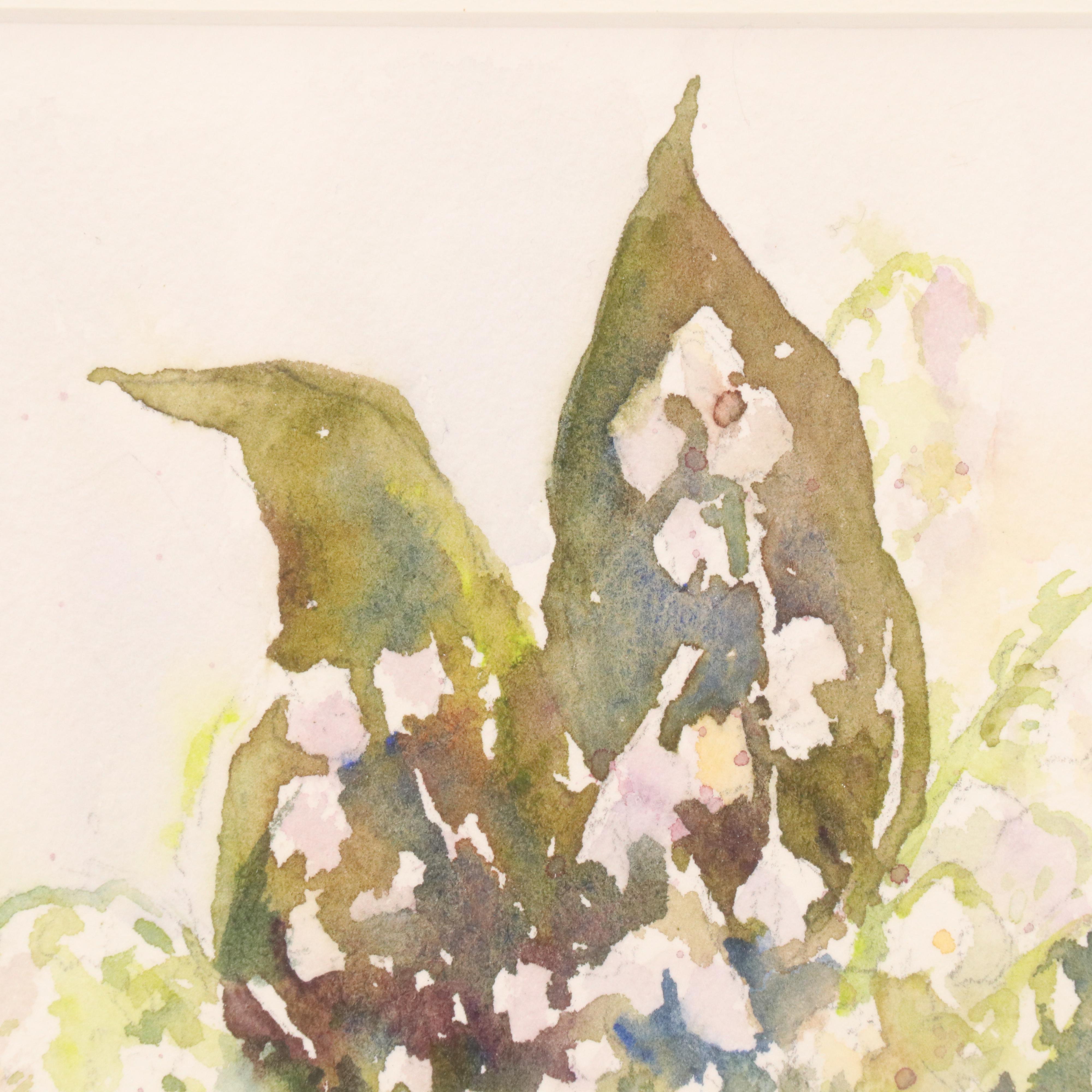 Kim F. Howard Floral Still Life Watercolor Painting "China Lilies"