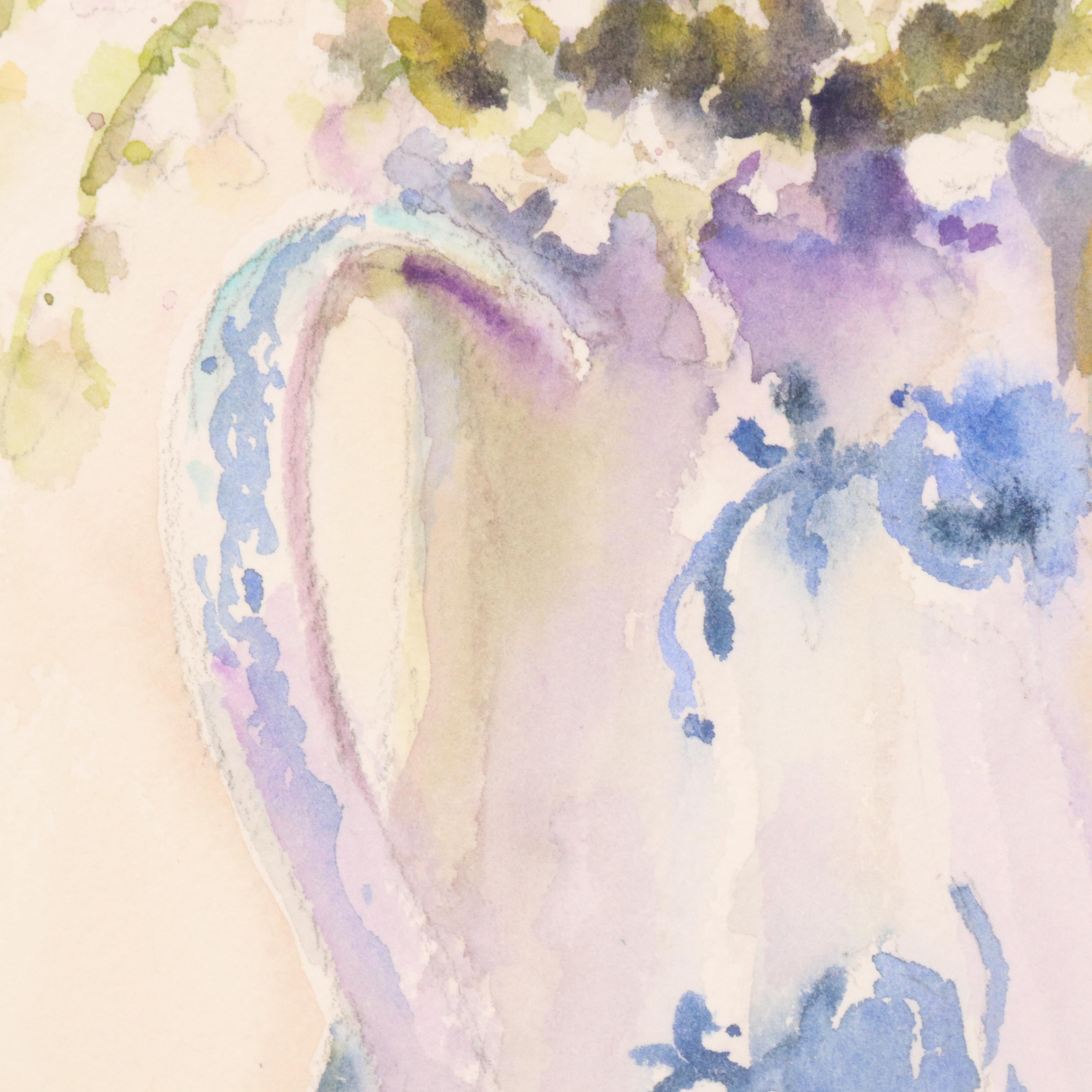 Kim F. Howard Floral Still Life Watercolor Painting "China Lilies"