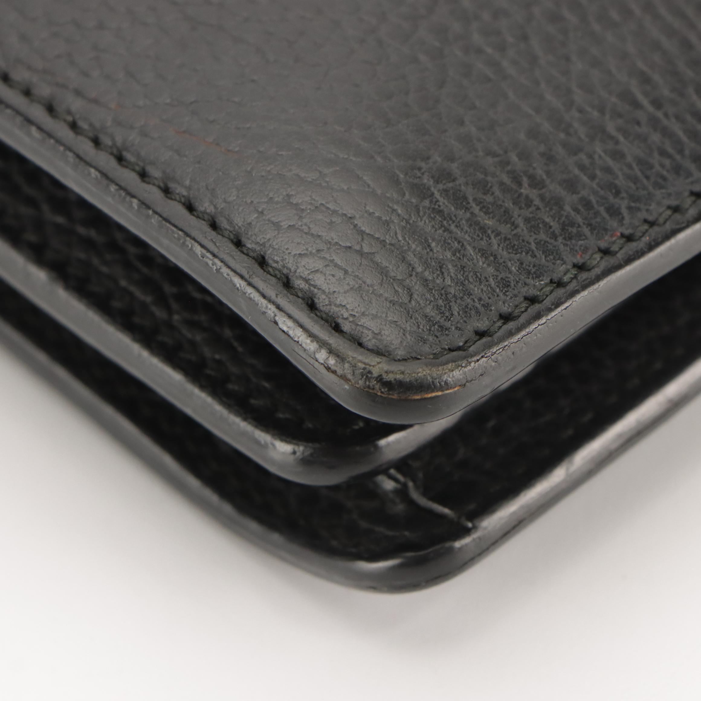 Gucci Medium Crystal Dionysus Shoulder Bag in Black Grained Leather