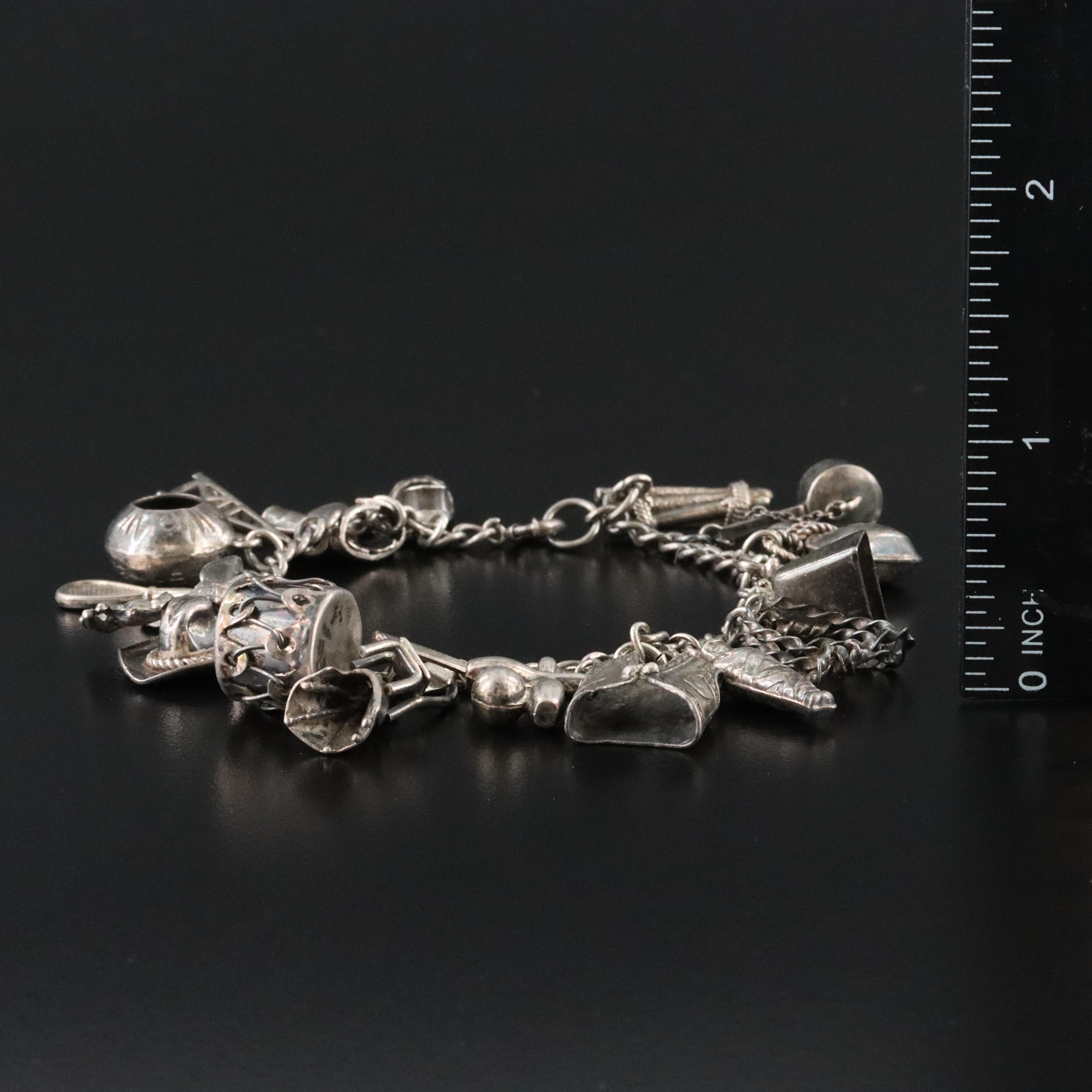 Vintage Sterling Charm Bracelet
