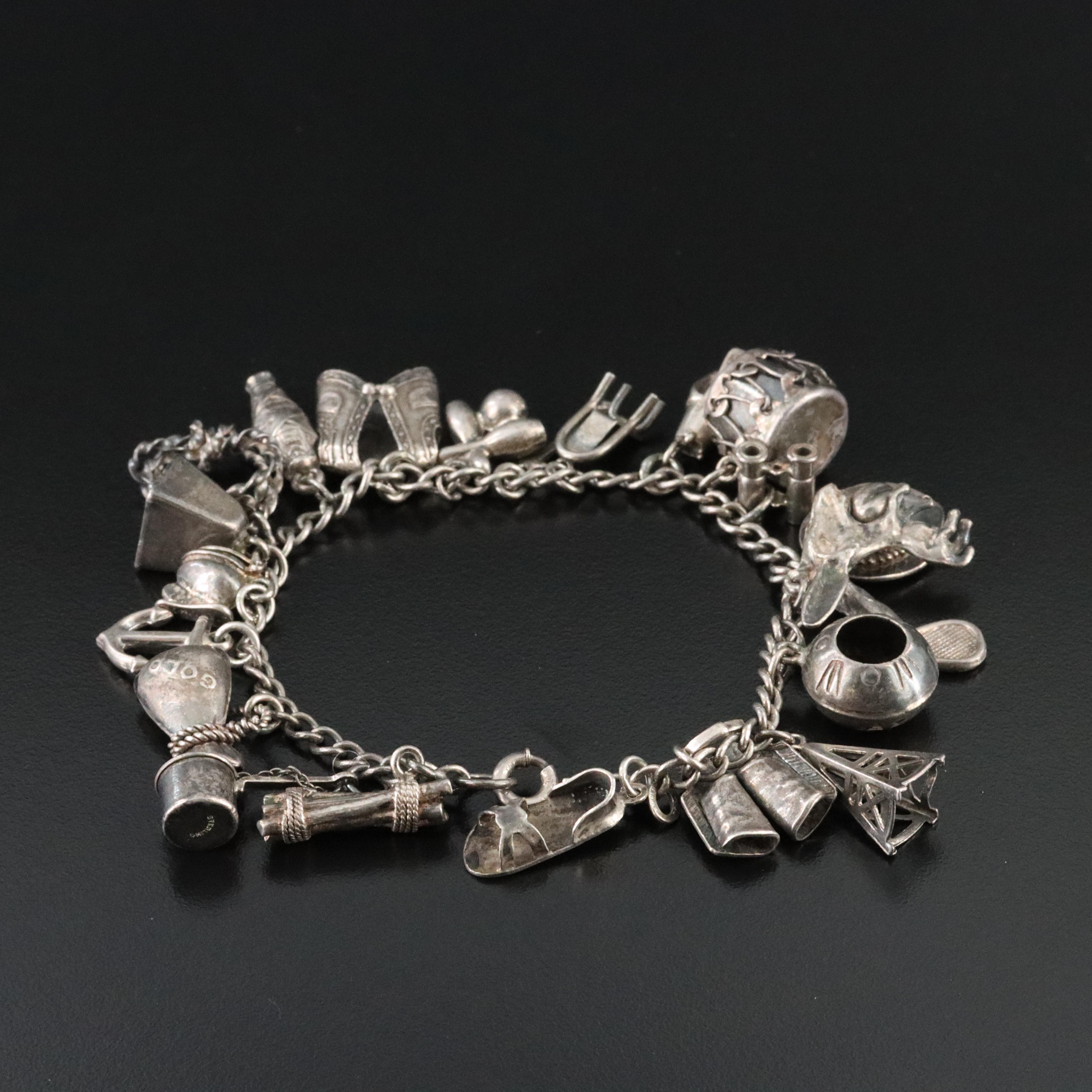 Vintage Sterling Charm Bracelet