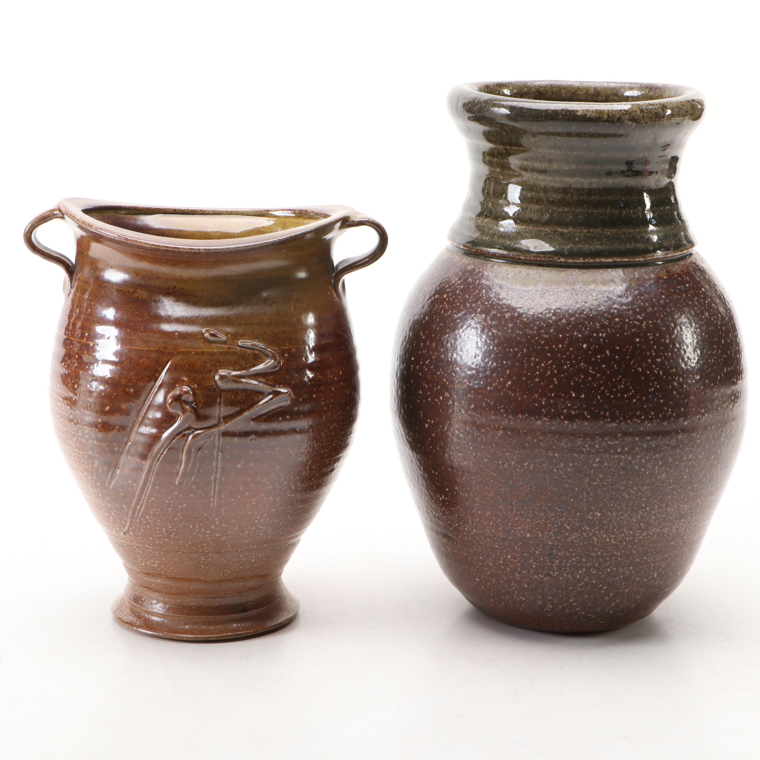 Stika Pottery Fish Plate with Other Art Pottery Tableware