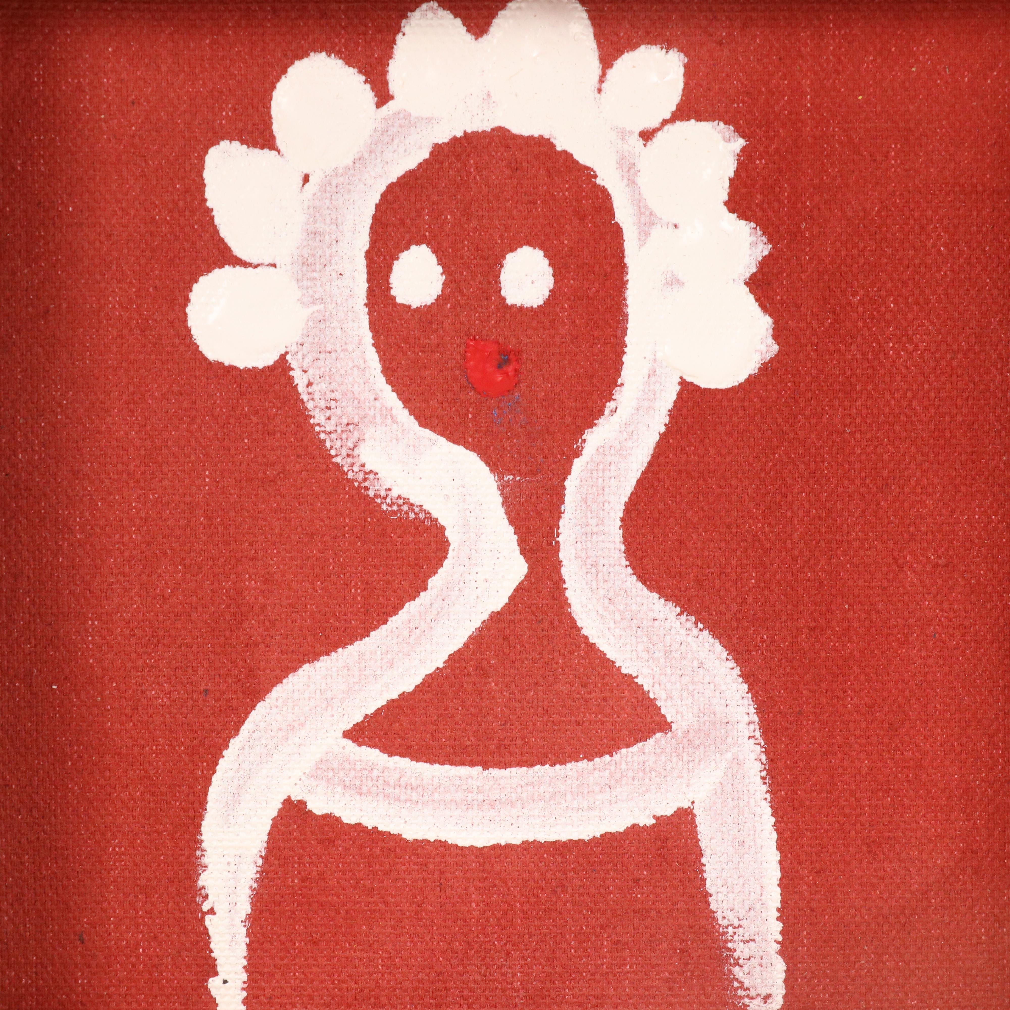 Abiola Idowu Abstract Mixed Media Portrait "Beautiful Life II," 2023