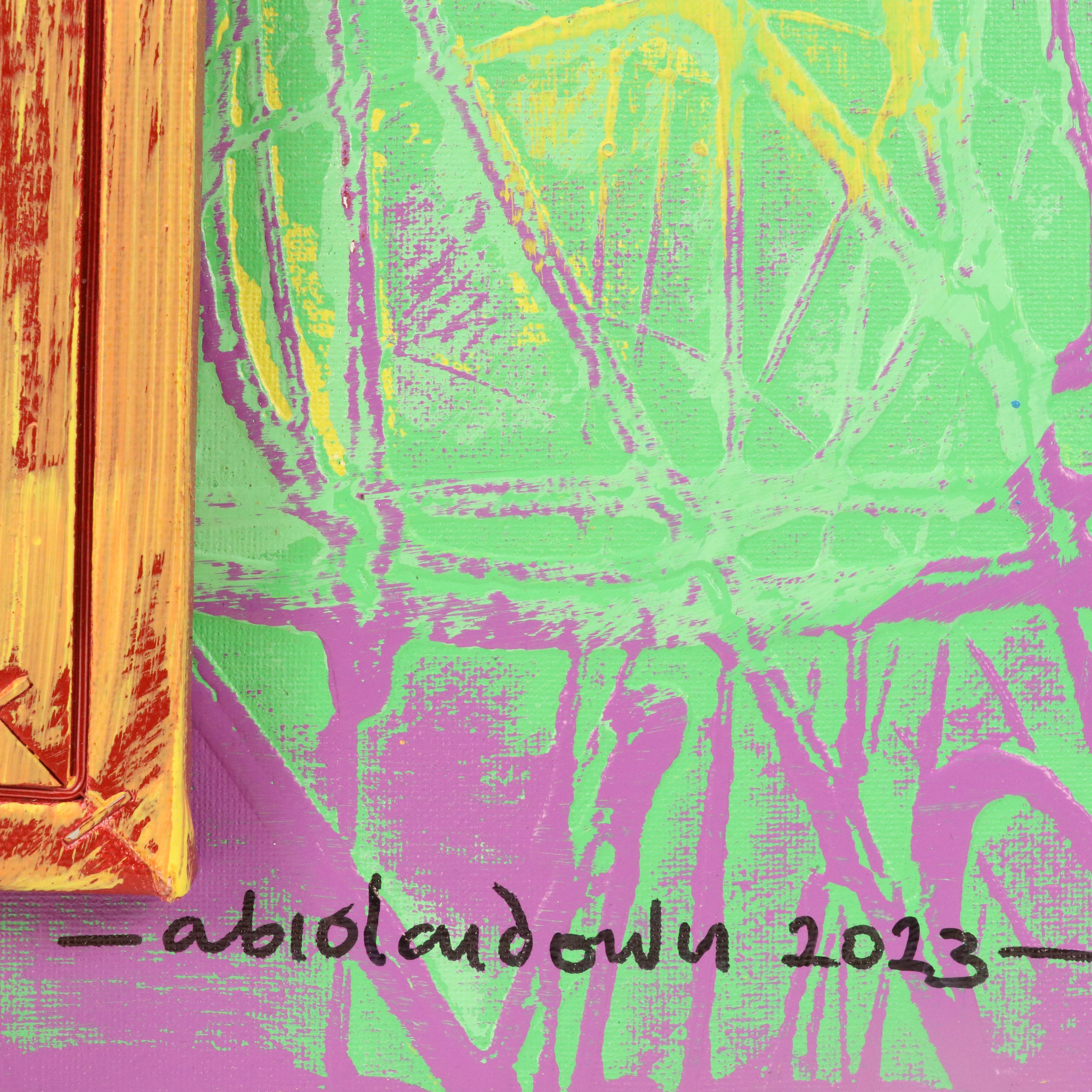 Abiola Idowu Abstract Mixed Media Portrait "Beautiful Life II," 2023