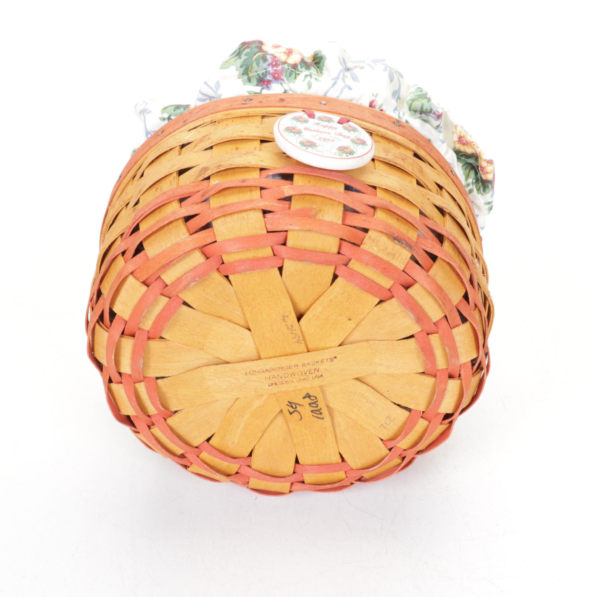Longaberger "Mother's Day" & Other Woven Maple Baskets