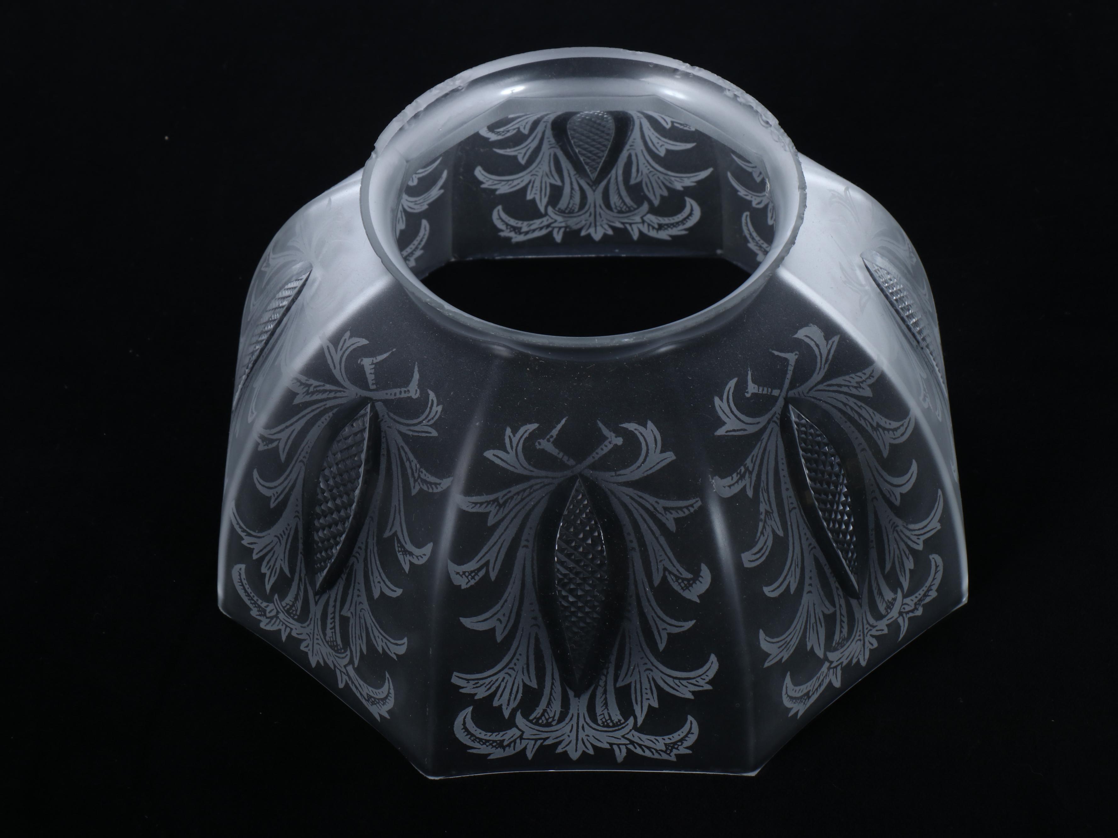 Victorian Style Brass and Satin Glass Pendants and Chandelier