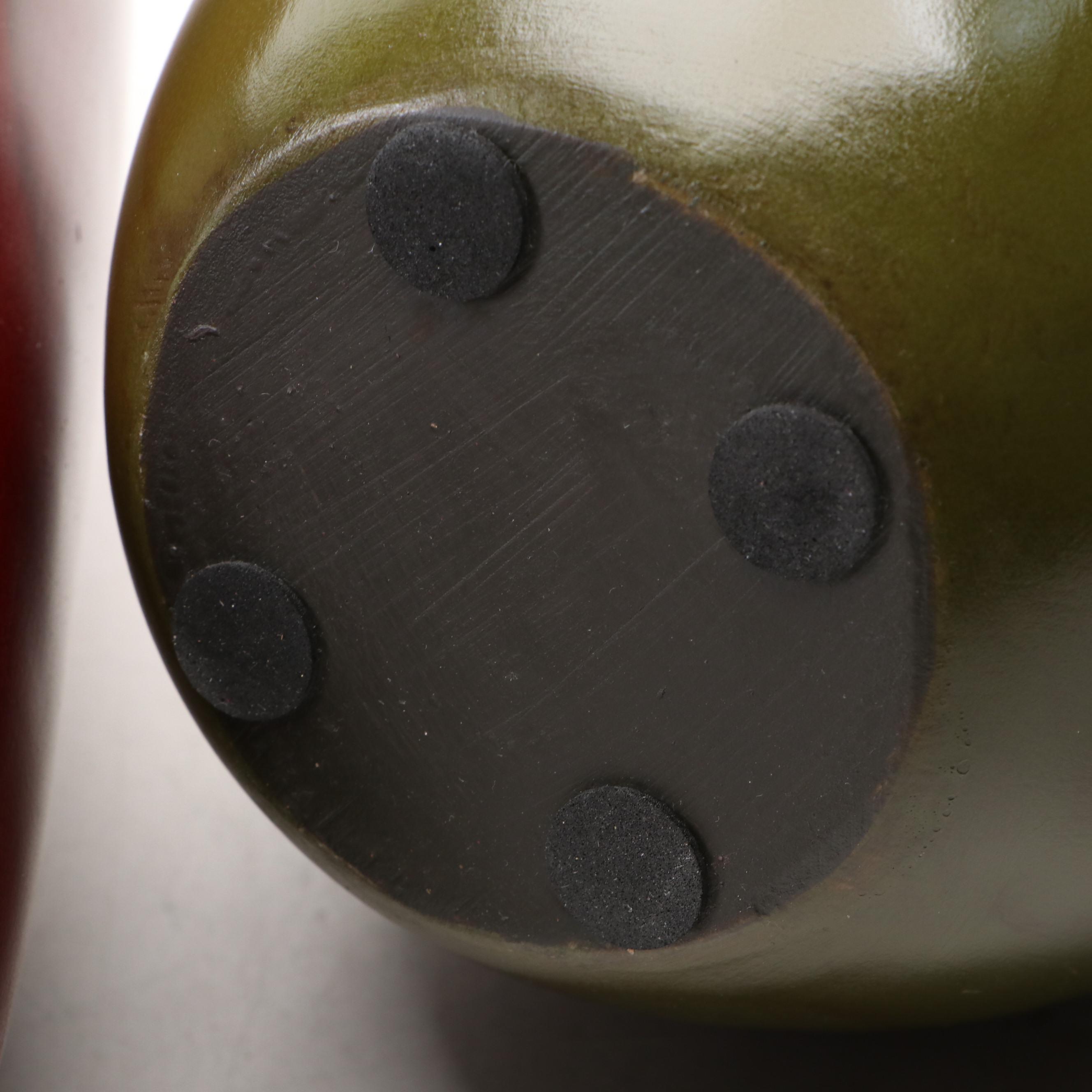 Contemporary Resin Vases with Chargers and Decorative Orbs