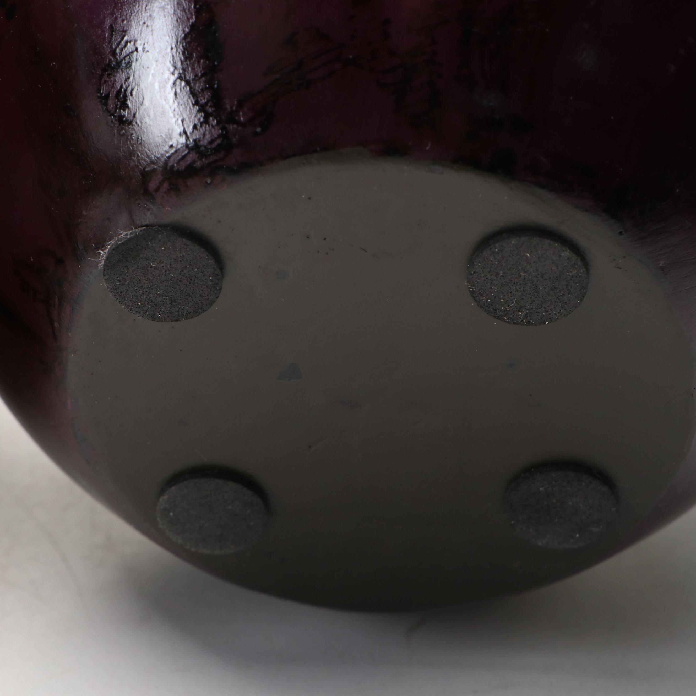 Contemporary Resin Vases with Chargers and Decorative Orbs