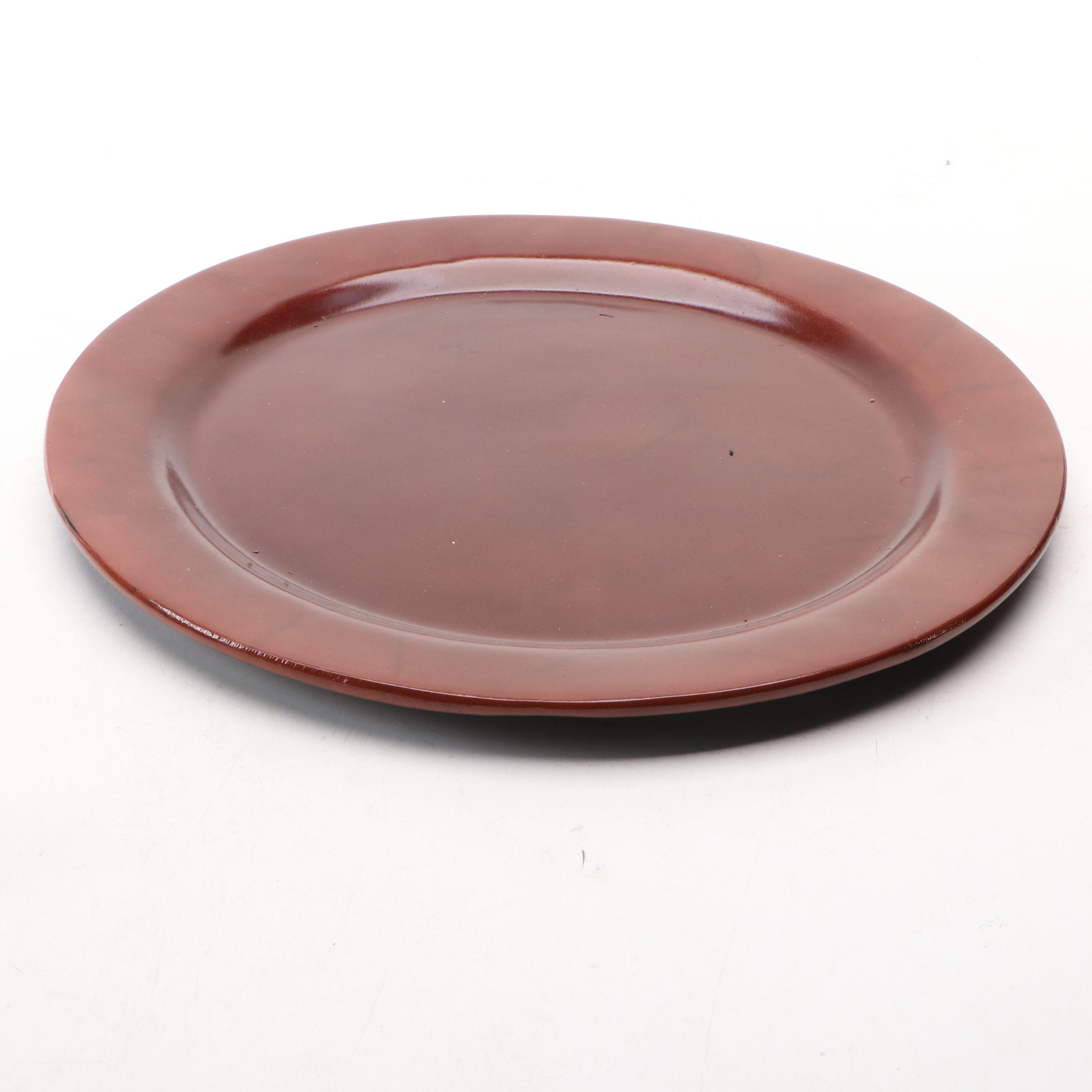 Contemporary Resin Vases with Chargers and Decorative Orbs