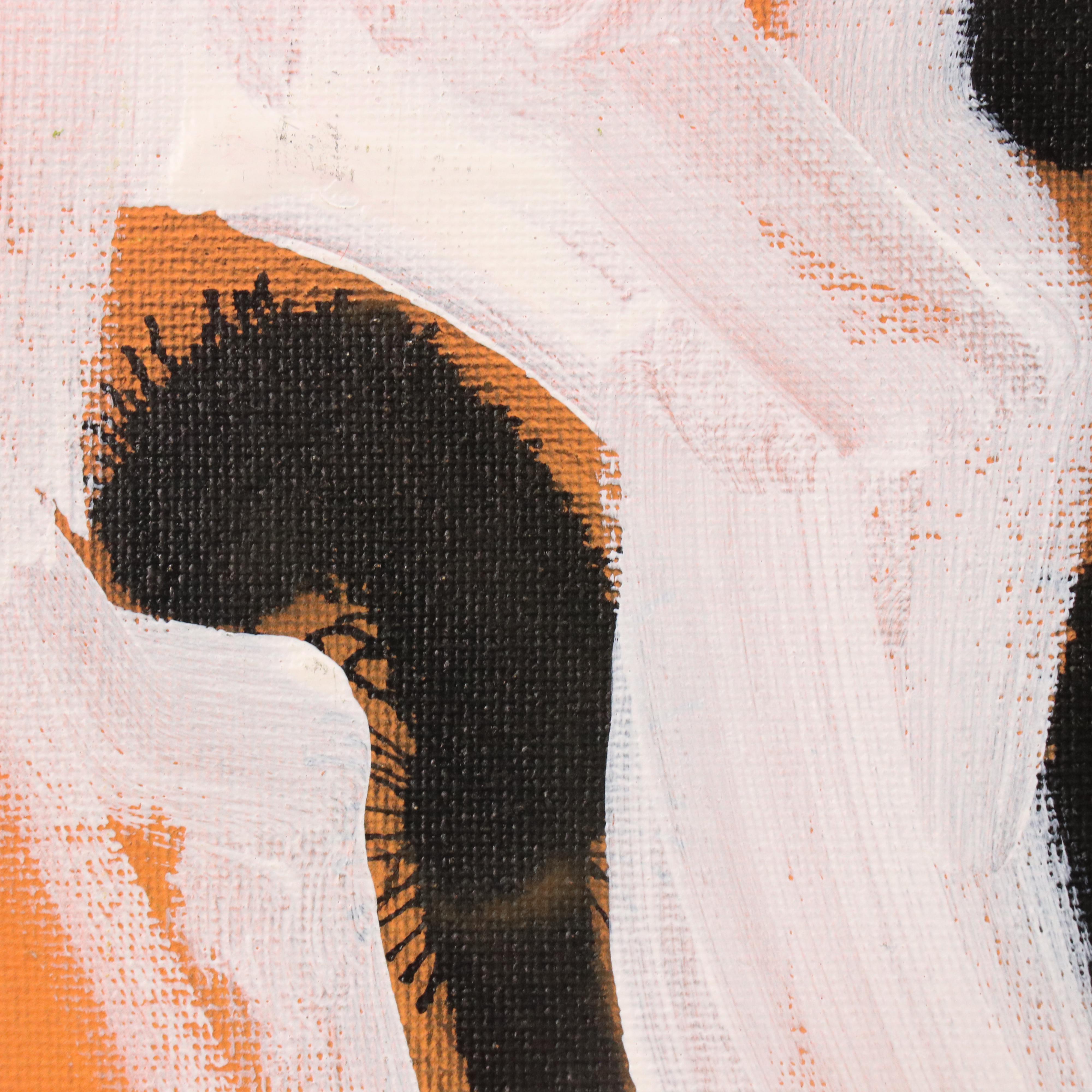 Abiola Idowu Neo-Expressionist Style Mixed Media Painting "Happiness"